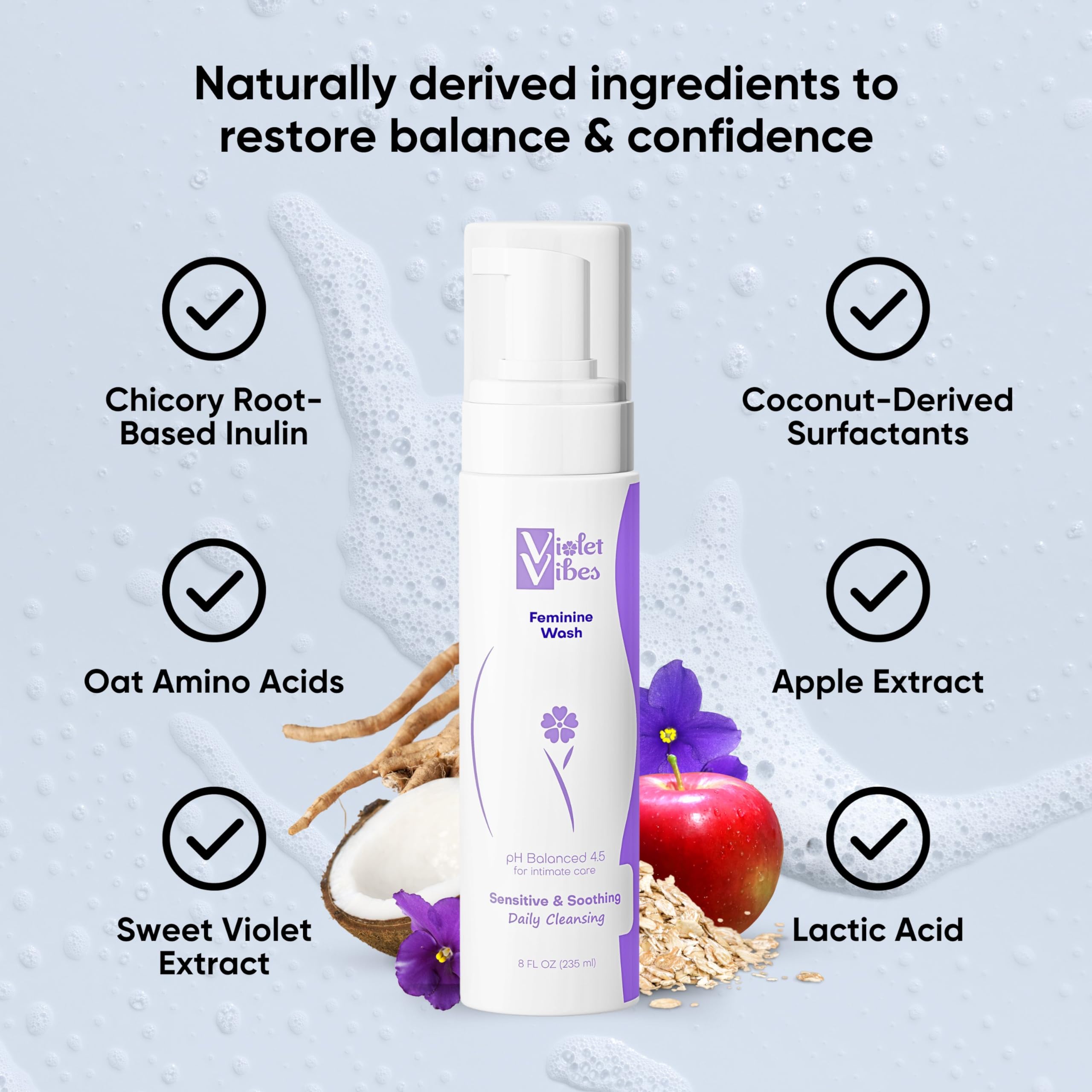 Violet Vibes Ultra-Gentle Feminine Wash | pH-Balancing, Nourishing, Odor-Control Violet Vibes buy supplements canada