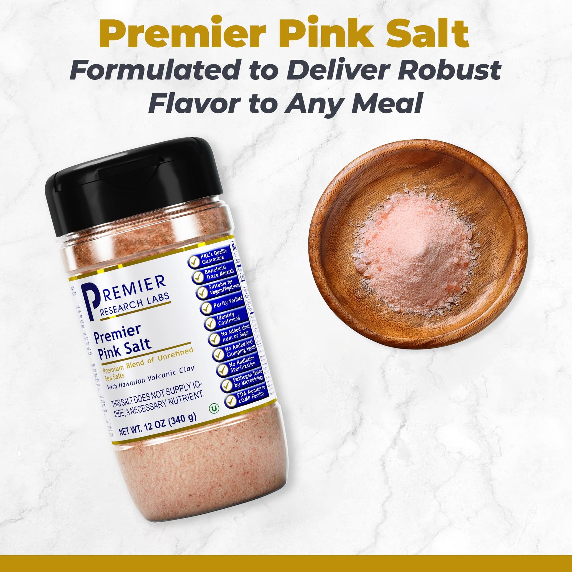 Premier Research Labs Pink Salt - Our Pink Sea Salt is a Hawaiian Red Alaea Sea Salt and Australian Salt Blend for Cooking, Baking with Minerals and Rich Taste - 12 oz Premier Research Labs buy supplements canada