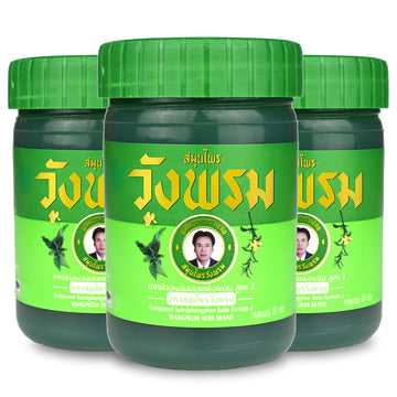 Wang Prom Herbal Balm 50g (Pack of 3) (Green) WANG PROM buy supplements canada