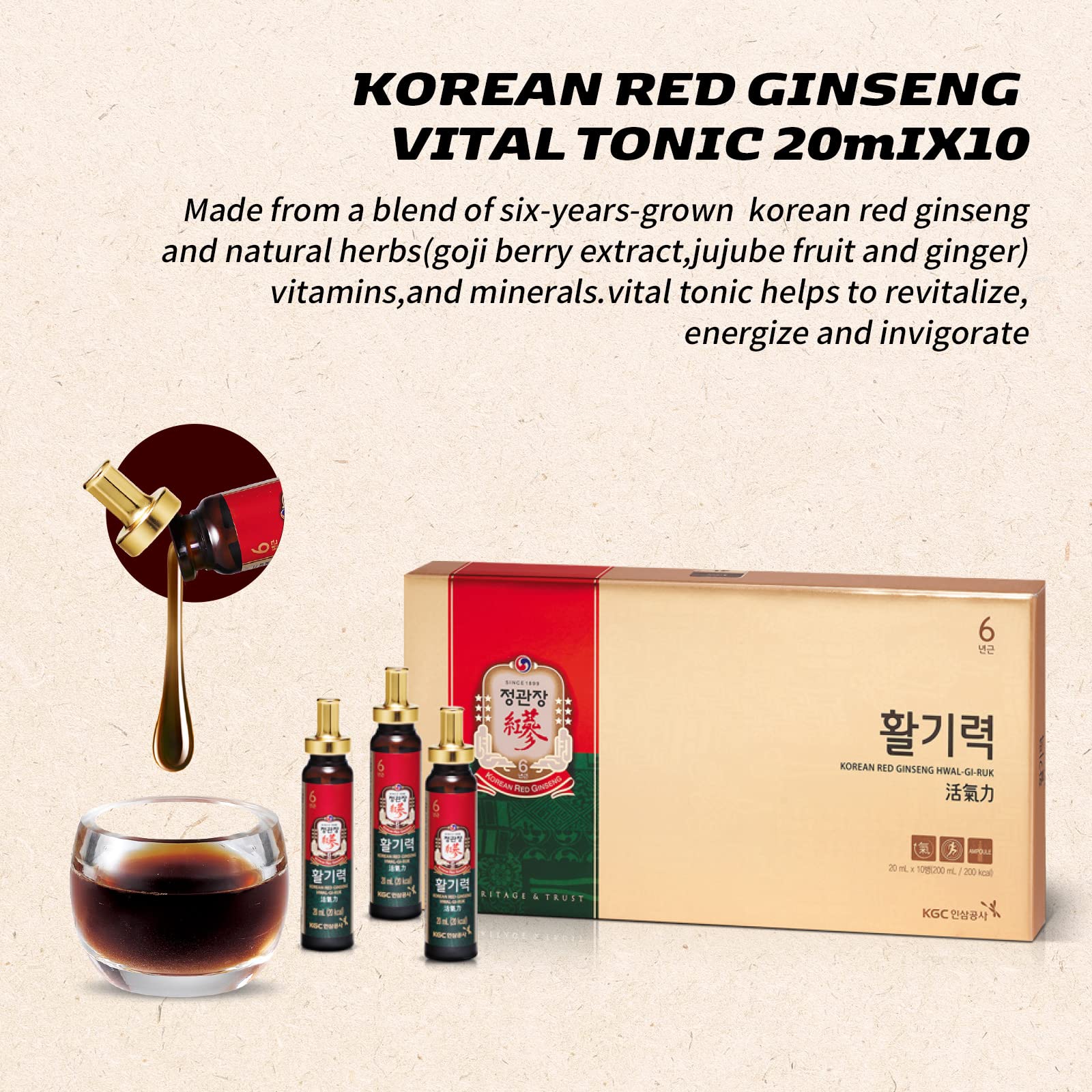 CheongKwanJang Ginseng Korean Red Ginseng Vital Tonic, Immune System Booster CheongKwanJang buy supplements canada