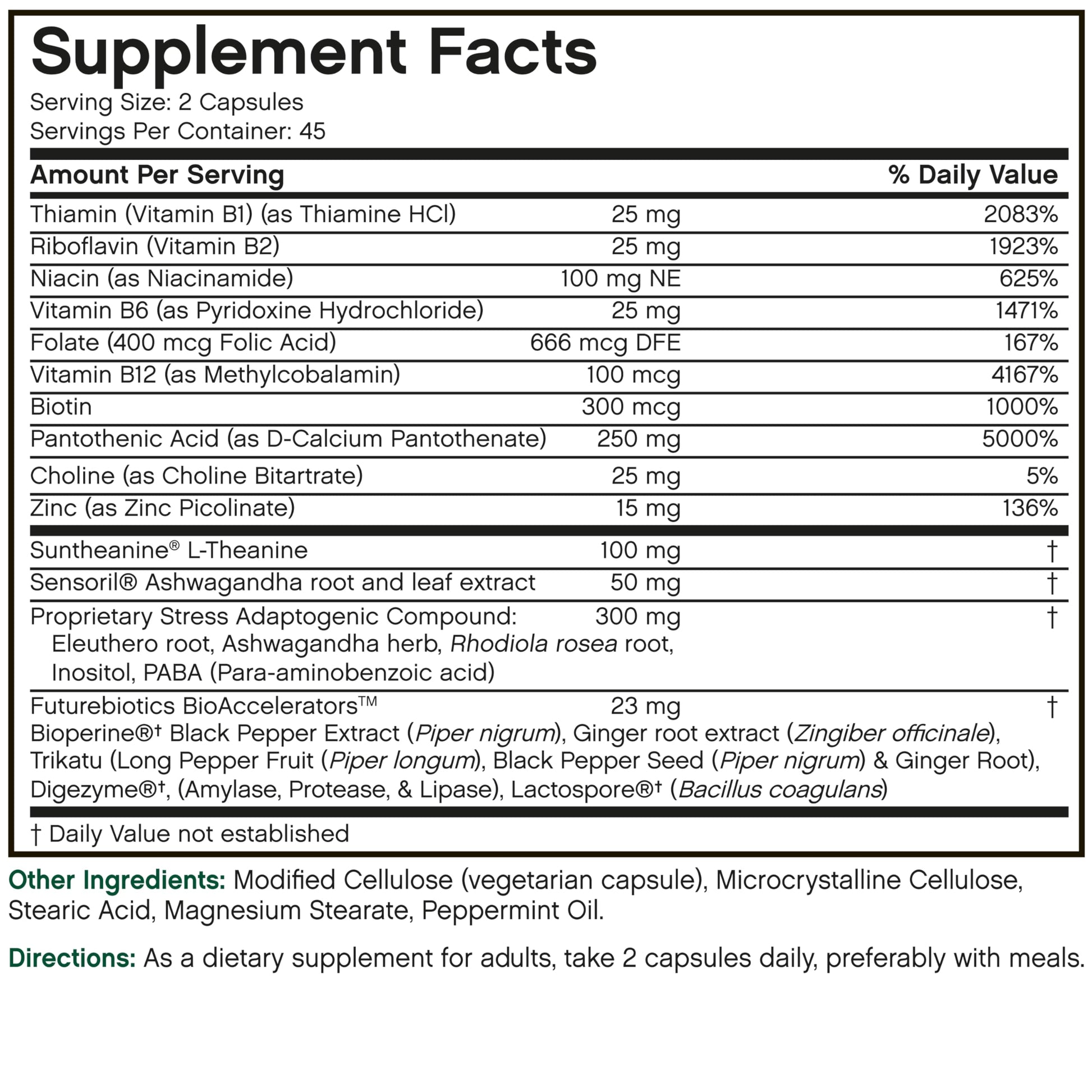 Futurebiotics Stressassist L-theanine Ashwagandha and Rhodiola Rosea Stress Complex - Natural Nutritional Stress Function, 90 Vegetarian Capsules Futurebiotics buy supplements canada