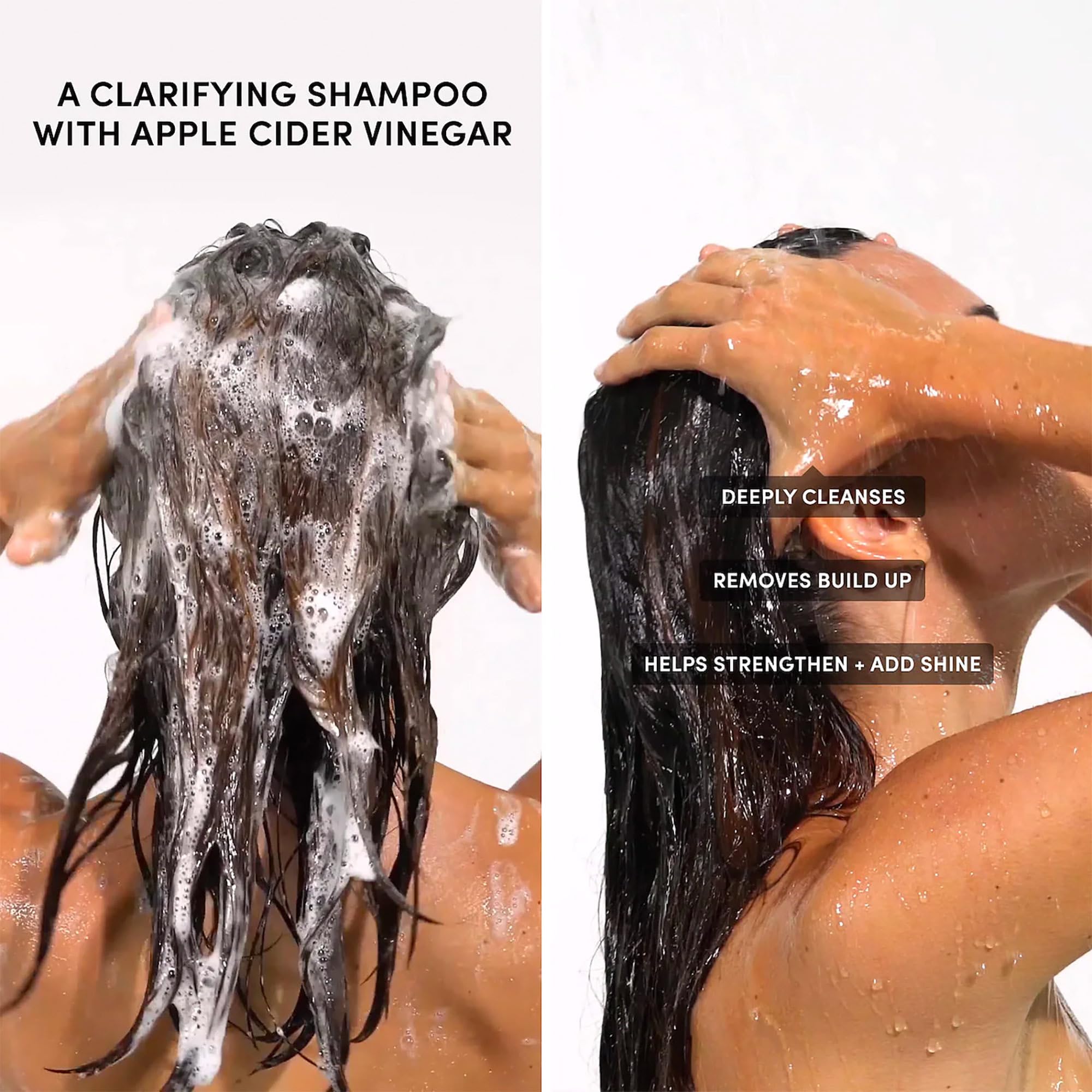OUAI Detox Shampoo + Refill - Clarifying Shampoo for Build Up, Oil, Product & Hard Water - Apple Cider Vinegar & Keratin for Clean, Refreshed Hair - Sulfate Free Hair Care (2 Count, 10 Oz/32 Oz) OUAI buy supplements canada