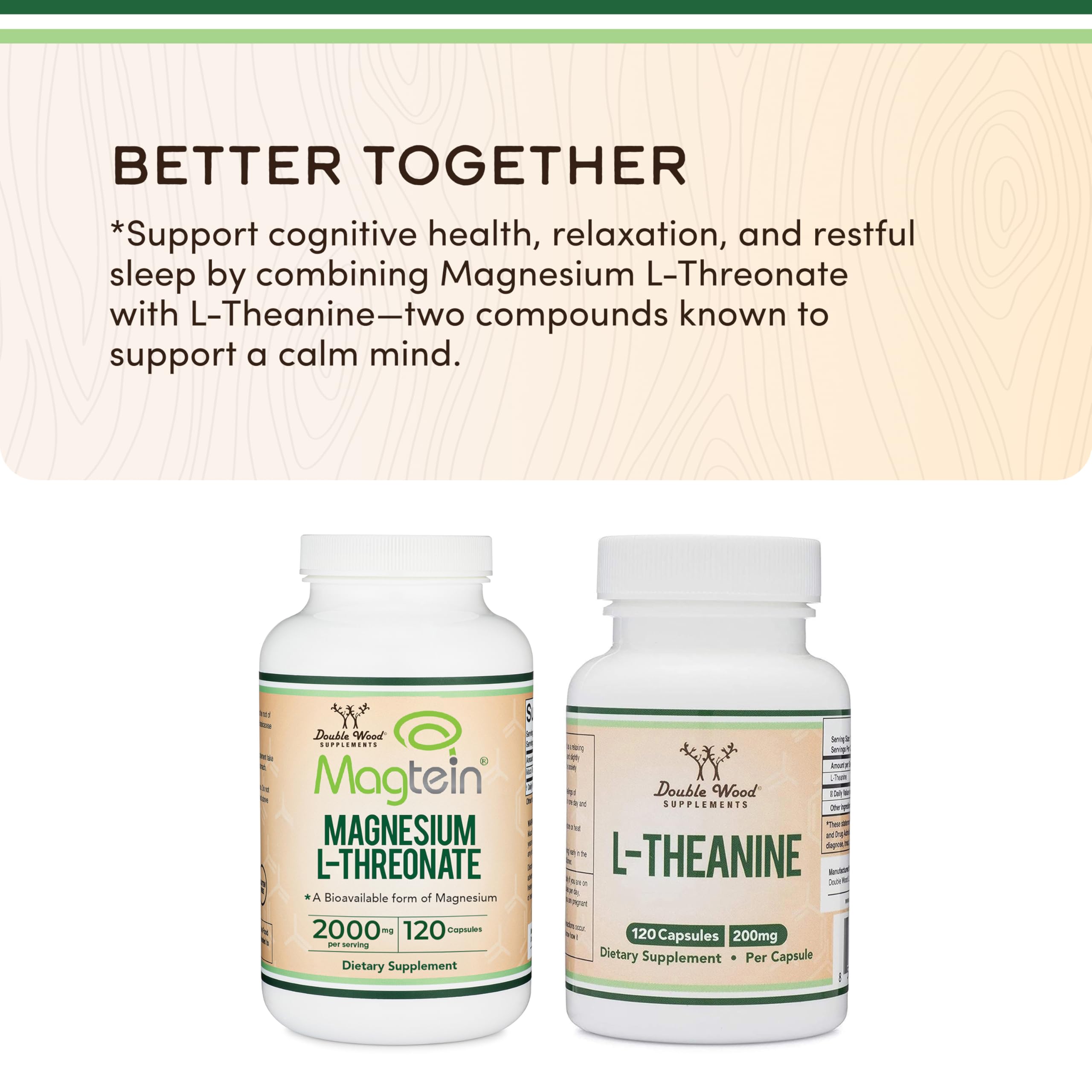 Magnesium L Threonate, Magtein - NSF Certified - Sleep and Cognitive Support – High Absorption Double Wood Supplements buy supplements canada