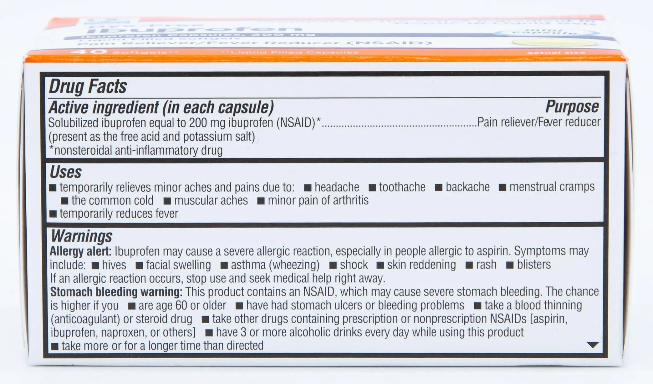 Quality Choice Ibuprofen 200 mg Liquid Gels 40 Count Easy to Swallow Pain Reliever and Fever Reducer for Headache Toothache Backache Menstrual Cramps Muscle Aches Minor and Pain Quality Choice buy supplements canada