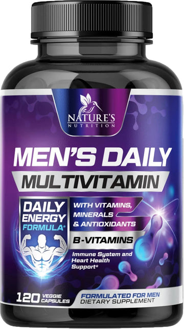 Multivitamin for Men - Advanced Supplement with Full-Spectrum Formula, Essential Vitamins A, C, D, E, & Zinc - High Potency B Vitamins Multi Nature's Nutrition buy supplements canada