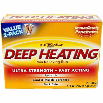 Mentholatum Deep Heating Pain Relieving Rub, Ultra Strength, 2 Tubes each, Pack of 5 Mentholatum buy supplements canada