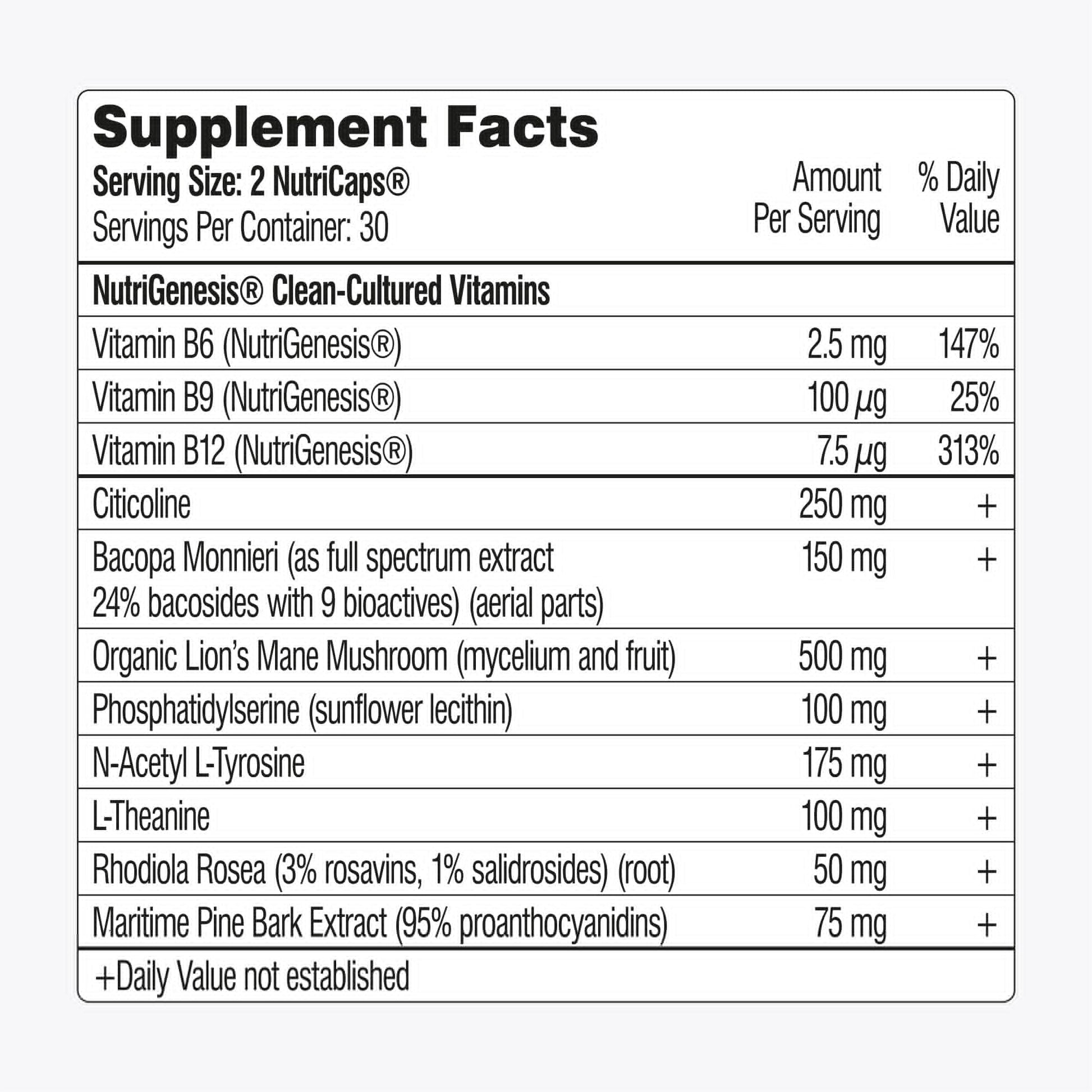 Mind Lab Pro® MLP® v4 Universal  Booster Supplement for Focus, Memory, Clarity, Energy - 60-Count - Plant-Based, Naturally Sourced Memory Vitamins Mind Lab Pro buy supplements canada