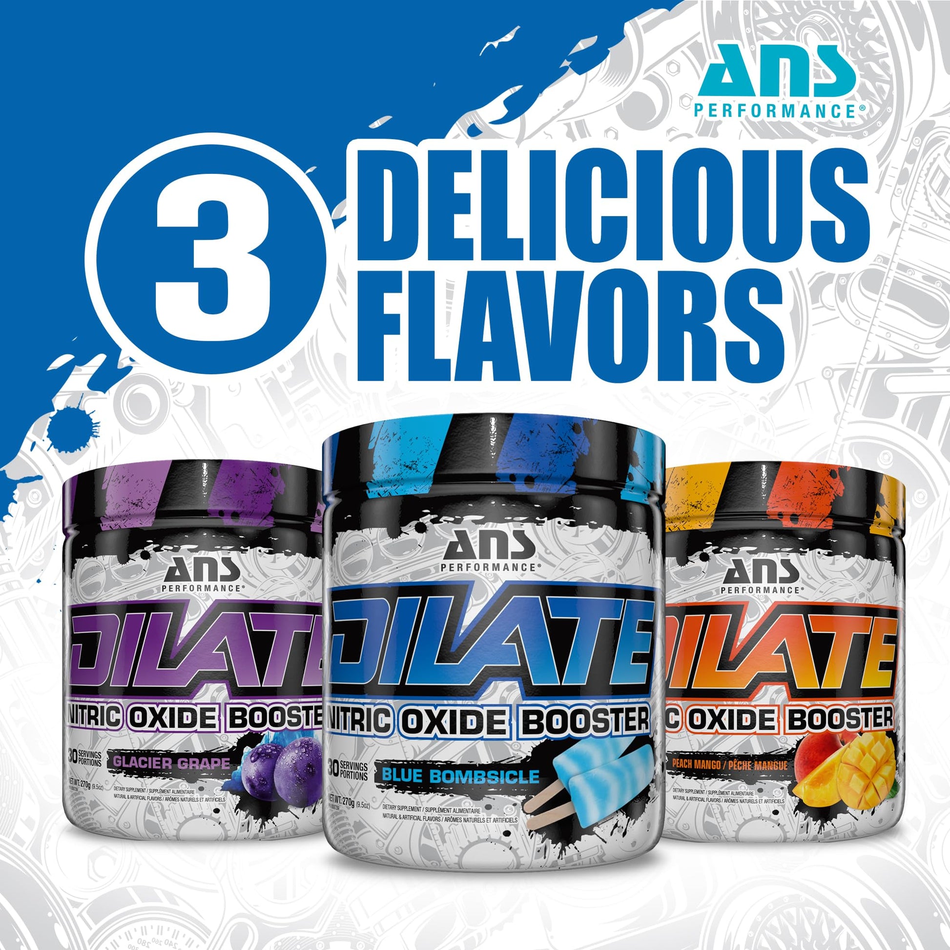 ANS Performance Dilate Pump PreWorkout Powder - Dietary Supplement - Maximizes ANS Performance buy supplements canada