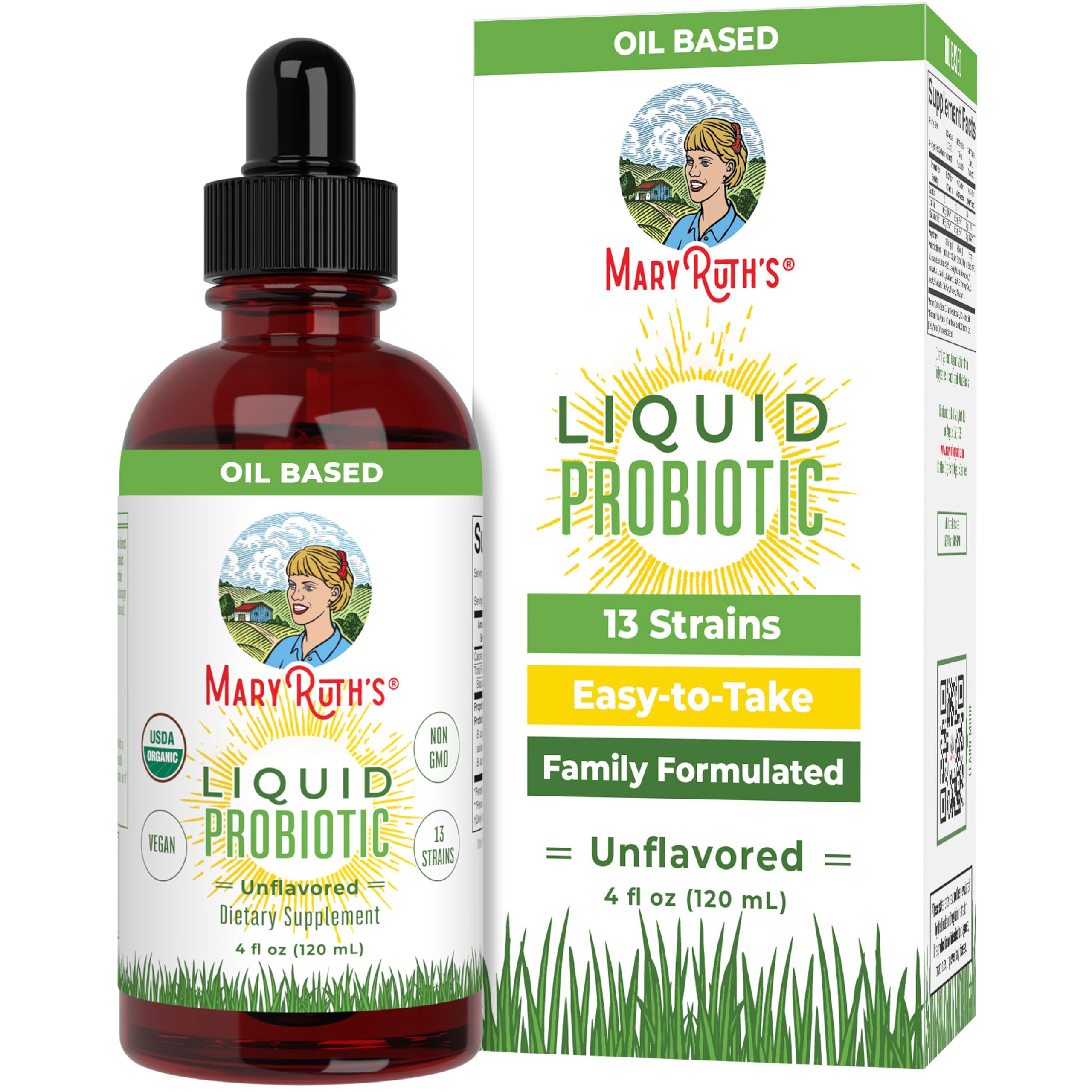 MaryRuth Organics USDA Organic Liquid Probiotic | Digestive Health | Gut Health | Probiotics for Women | Probiotics for Men | Probiotics for Kids | Acidophilus Probiotic | Non-GMO | 40 Servings MARYRUTH'S buy supplements canada