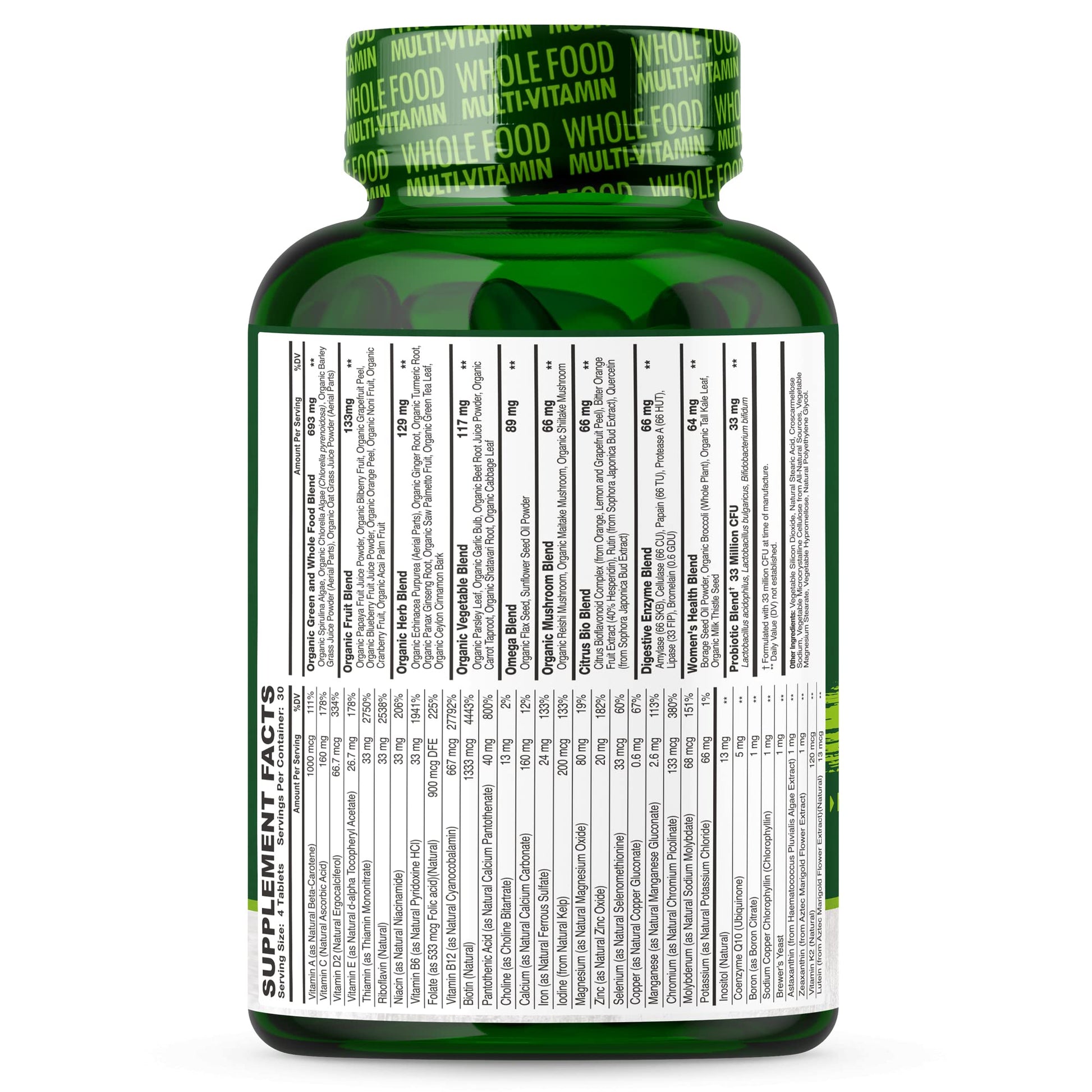 Wholesome Wellness Whole Food Multivitamin for Women - Natural Multi Vitamins, Minerals, Organic Extracts - 120 Tablets Wholesome Wellness buy supplements canada