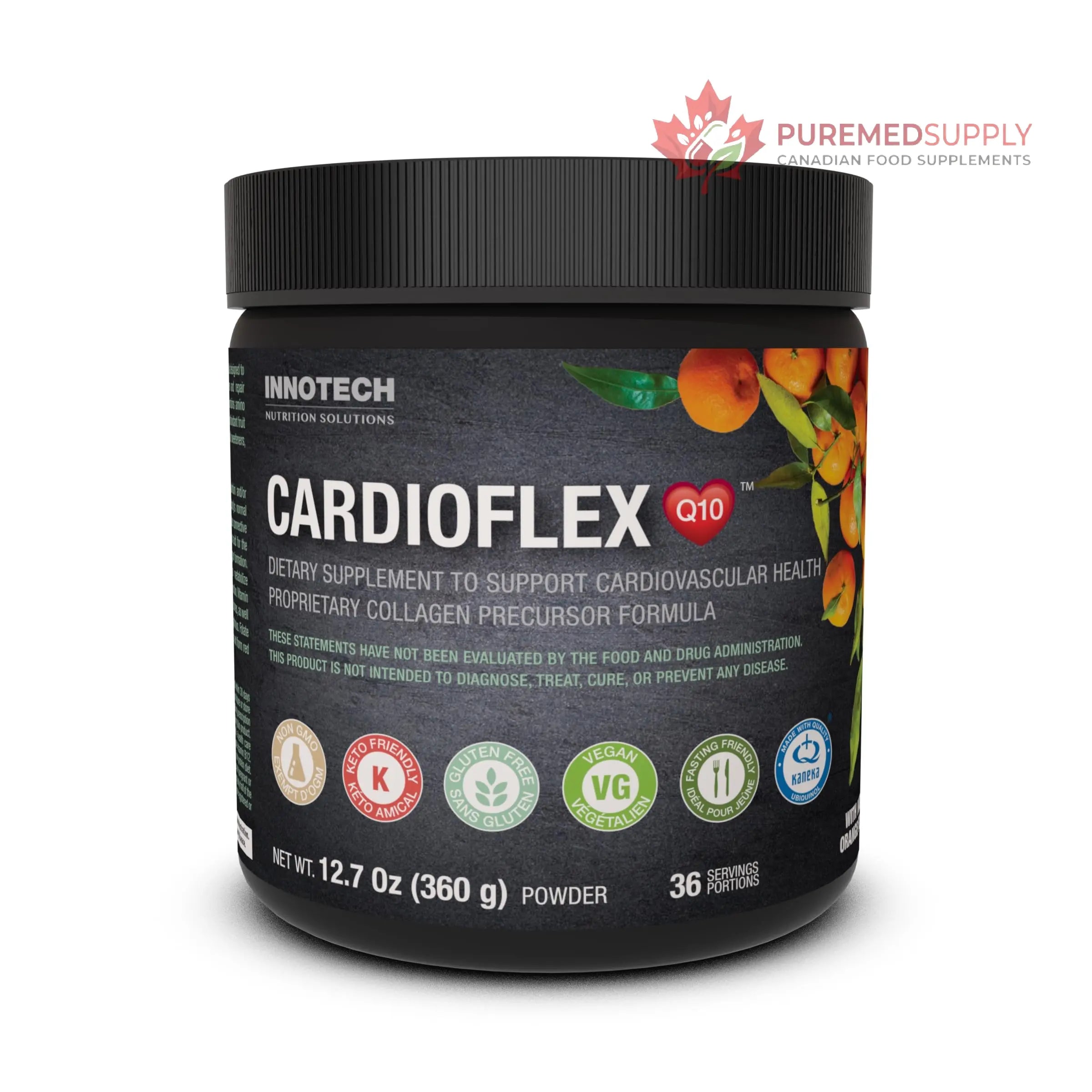 Innotech Nutrition CardioFlex Q10 Heart Health & Energy Support CoQ10 Amino Acids & Electrolytes Orange 360g Innotech Nutrition Solutions buy supplements canada