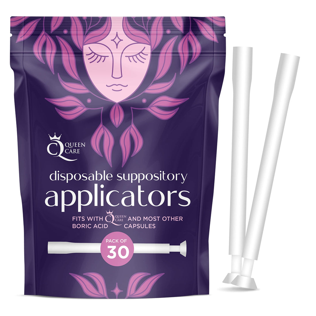 Queen Care - Disposable Suppository Applicator, Boric Acid Applicator, Feminine Care Suppository Applicator Queen Care buy supplements canada