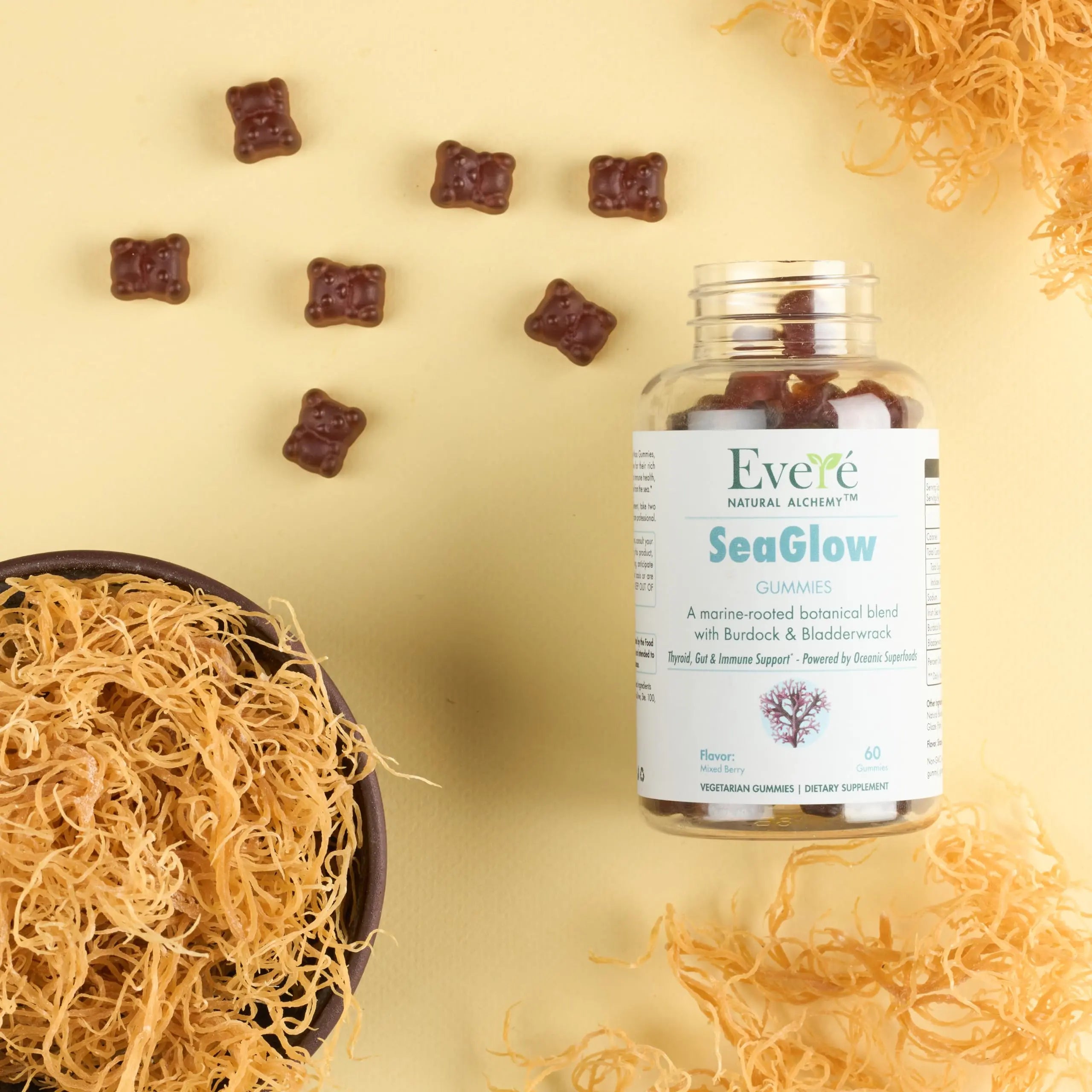 The EverÉ Natural Alchemy Sea Moss with Bladderwrack & Burdock Root – Vegan, Plant-Based Gummies with Minerals & Botanicals – Mixed-Berry Flavor, Non-GMO & Gluten-Free The EverÉ Natural Alchemy buy supplements canada