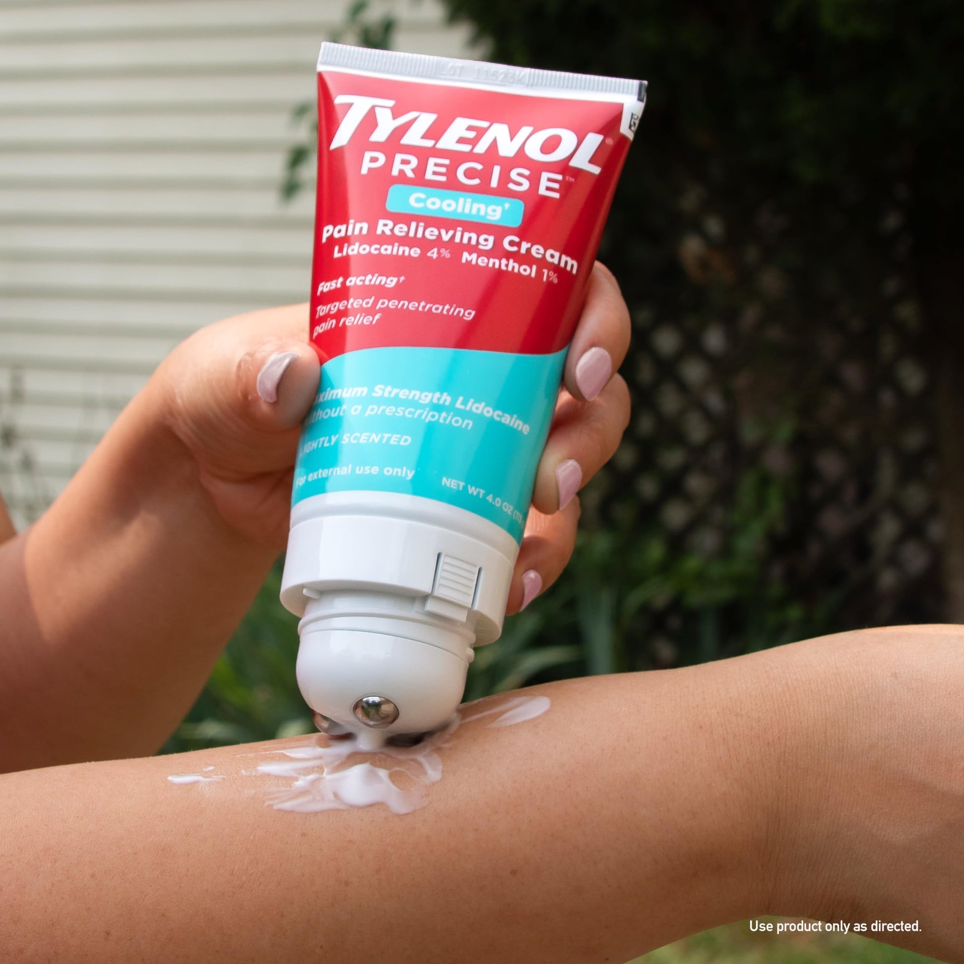 Tylenol Precise Cooling Cream, Strong Pain Relief with Fast-Acting Sensation, 4% Lidocaine, 1% Menthol, Maximum OTC Strength Relief for Back, Muscle & Joint, Numbing Cream Rollerball Applicator, 4 oz Tylenol buy supplements canada