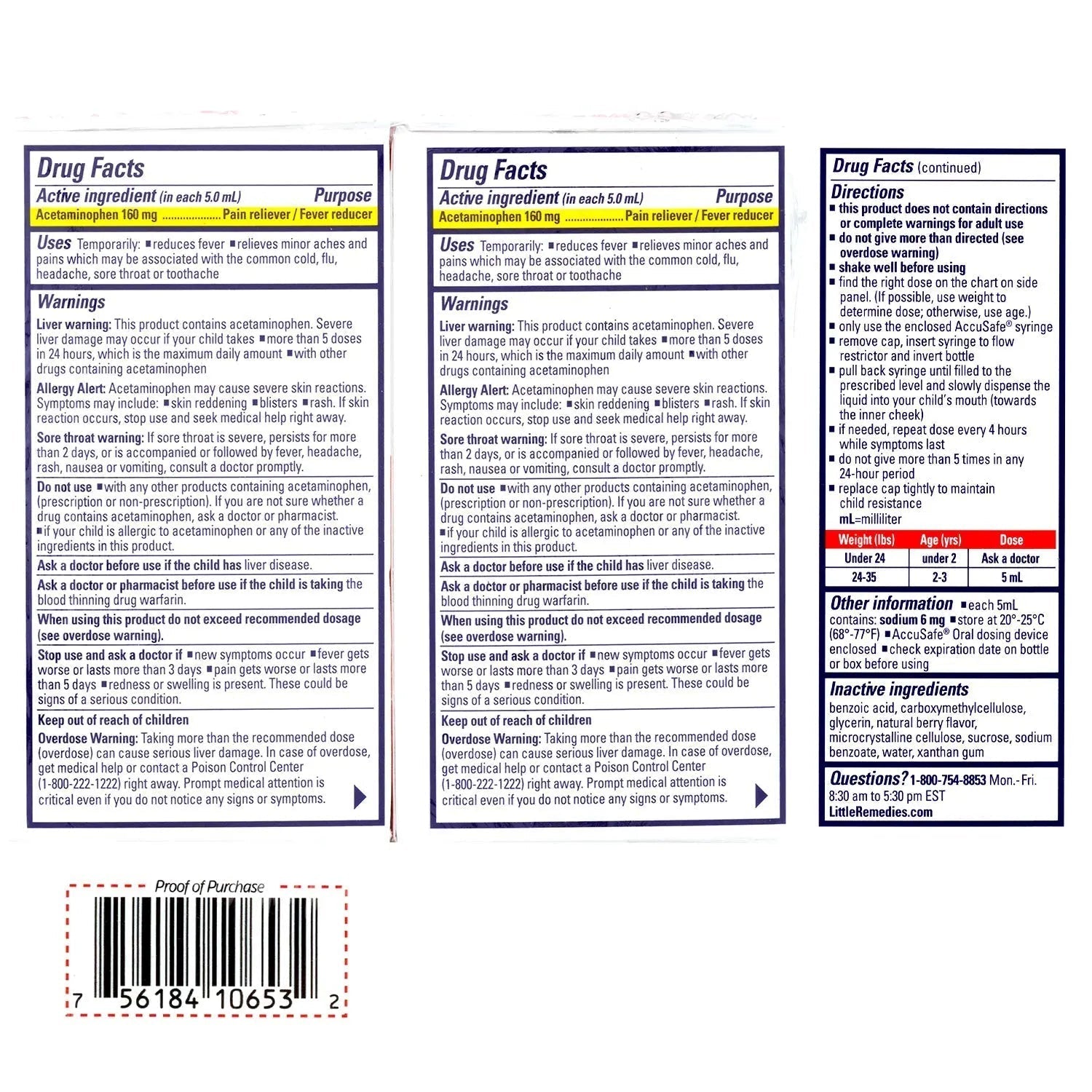 Little Remedies Infant Fever & Pain Reliever with Acetaminophen, Baby Medicine with No Artificial Sweeteners, Flavors or Dyes, Natural Berry Flavor, 2 Fl Oz, Pack of 2 Little Remedies buy supplements canada