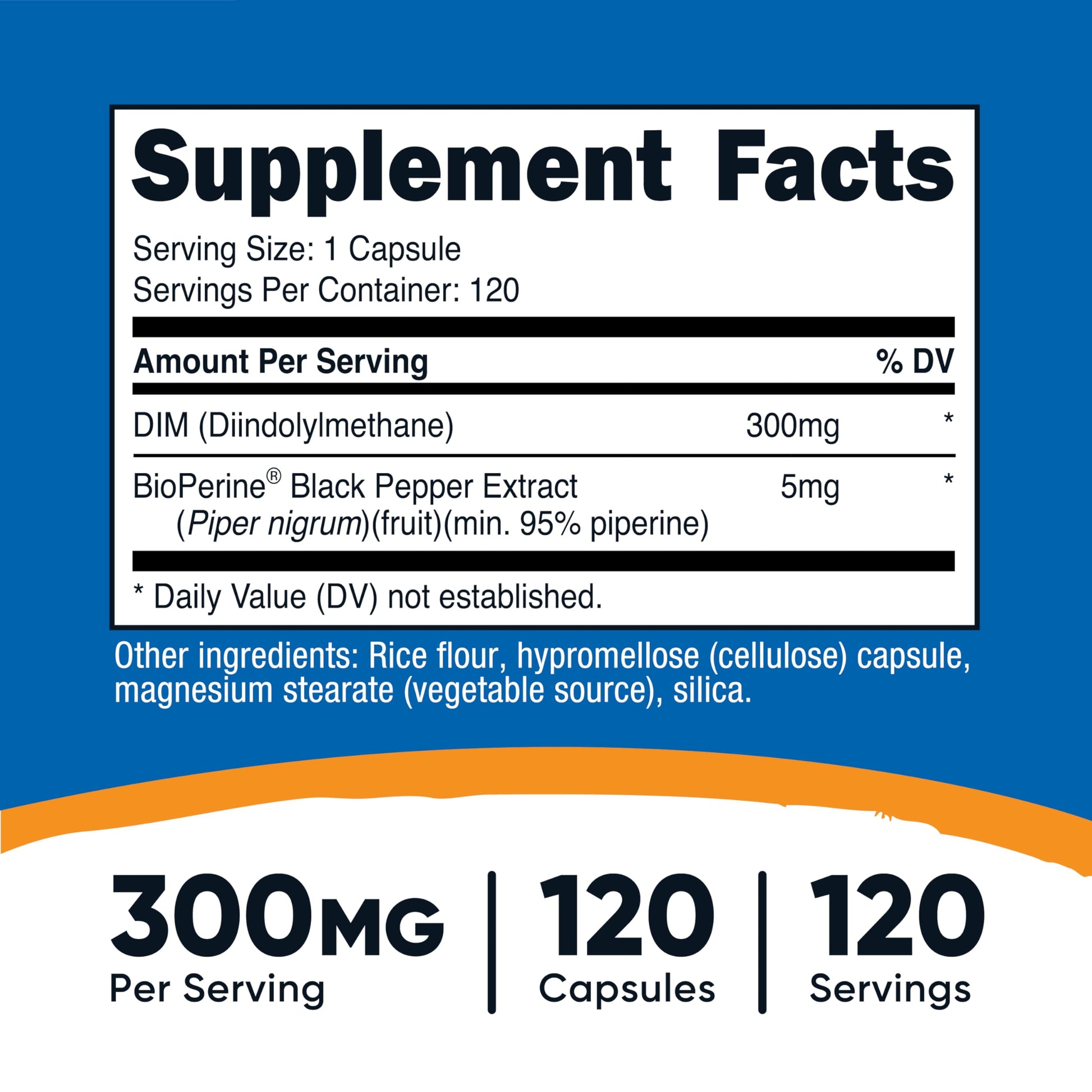 Nutricost DIM (Diindolylmethane) Plus BioPerine 300mg, 120 Vegetarian Capsules - Up to 4 Month Supply, Max Strength DIM Supplement Nutricost buy supplements canada
