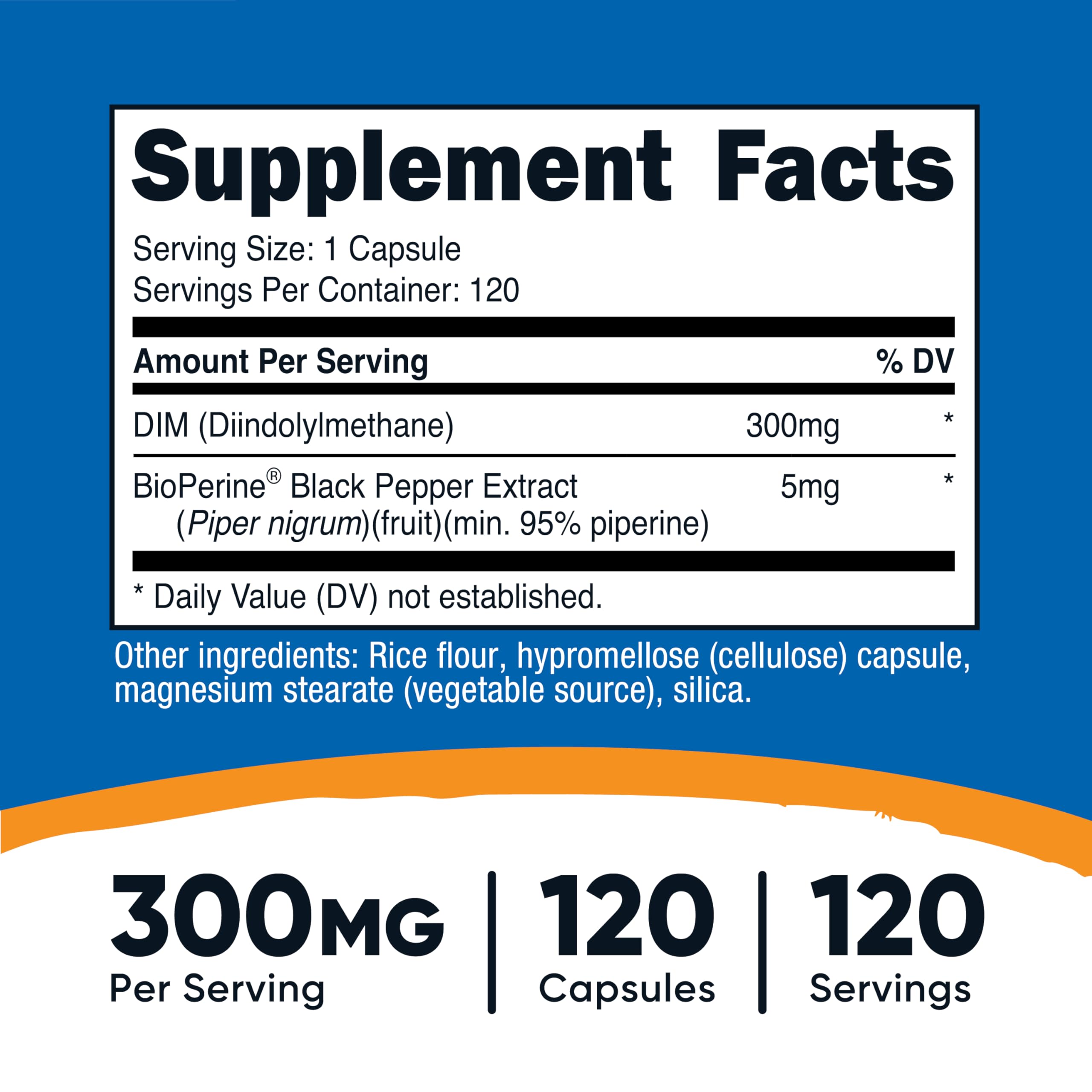Nutricost DIM (Diindolylmethane) Plus BioPerine 300mg, 120 Vegetarian Capsules - Up to 4 Month Supply, Max Strength DIM Supplement Nutricost buy supplements canada