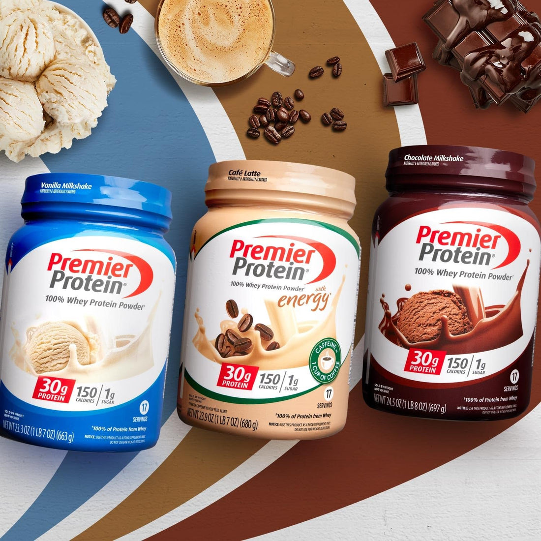 Premier Protein Powder, Cafe Latte , 30g Protein, 1g Sugar, 100% Whey Protein Premier Protein buy supplements canada