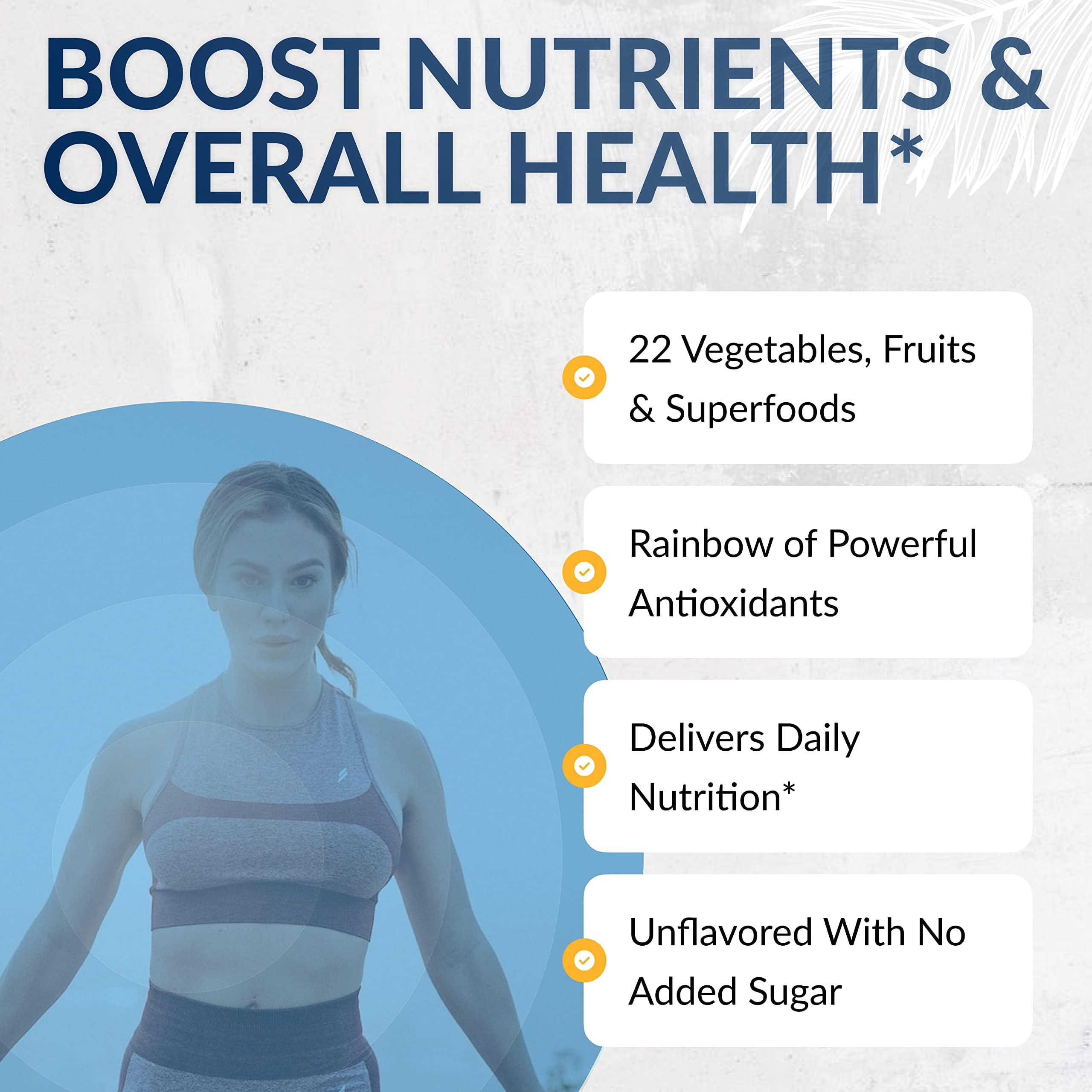 Equilife Daily Fruit & Vegetable Blend, Superfood Antioxidant Supplement with 22 Organic Fruits & Vegetables, Unflavored, Vitamin C, Fiber, 9 Essential Amino Acids, Supports Energy, 30 Servings Tub Equilife buy supplements canada