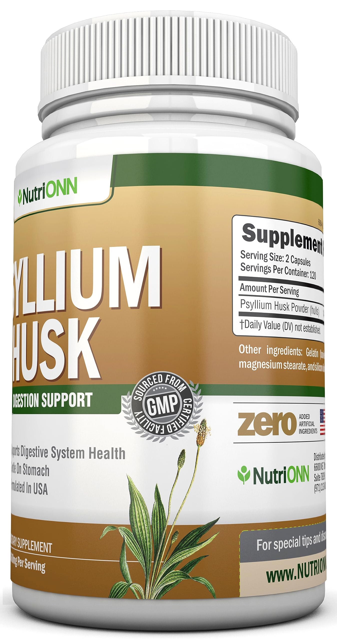 NutriONN PSYLLIUM Husk Capsules - 1450mg Per Serving - 240 Capsules - Double Strength NutriONN buy supplements canada