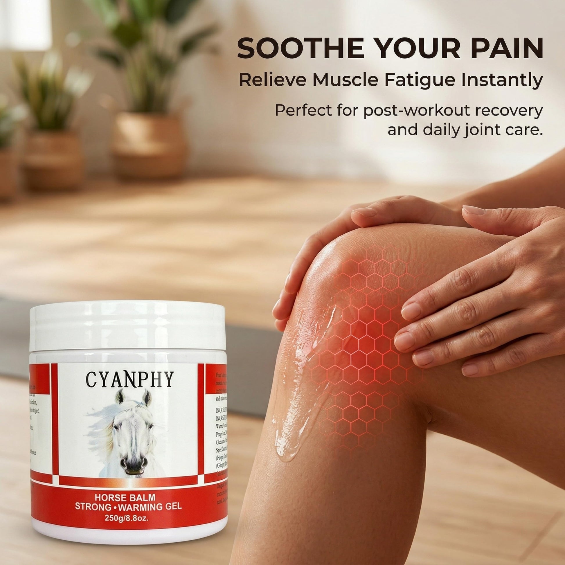 CYANPHY 250g Unisex Adult Extra Strong Horse Balm Joint Massage Cream with Fresh Scent for Muscle & Joint Massage Body for Warming Massage Gel for Hands, Feet, Legs, Knees, Waist for People CYANPHY buy supplements canada