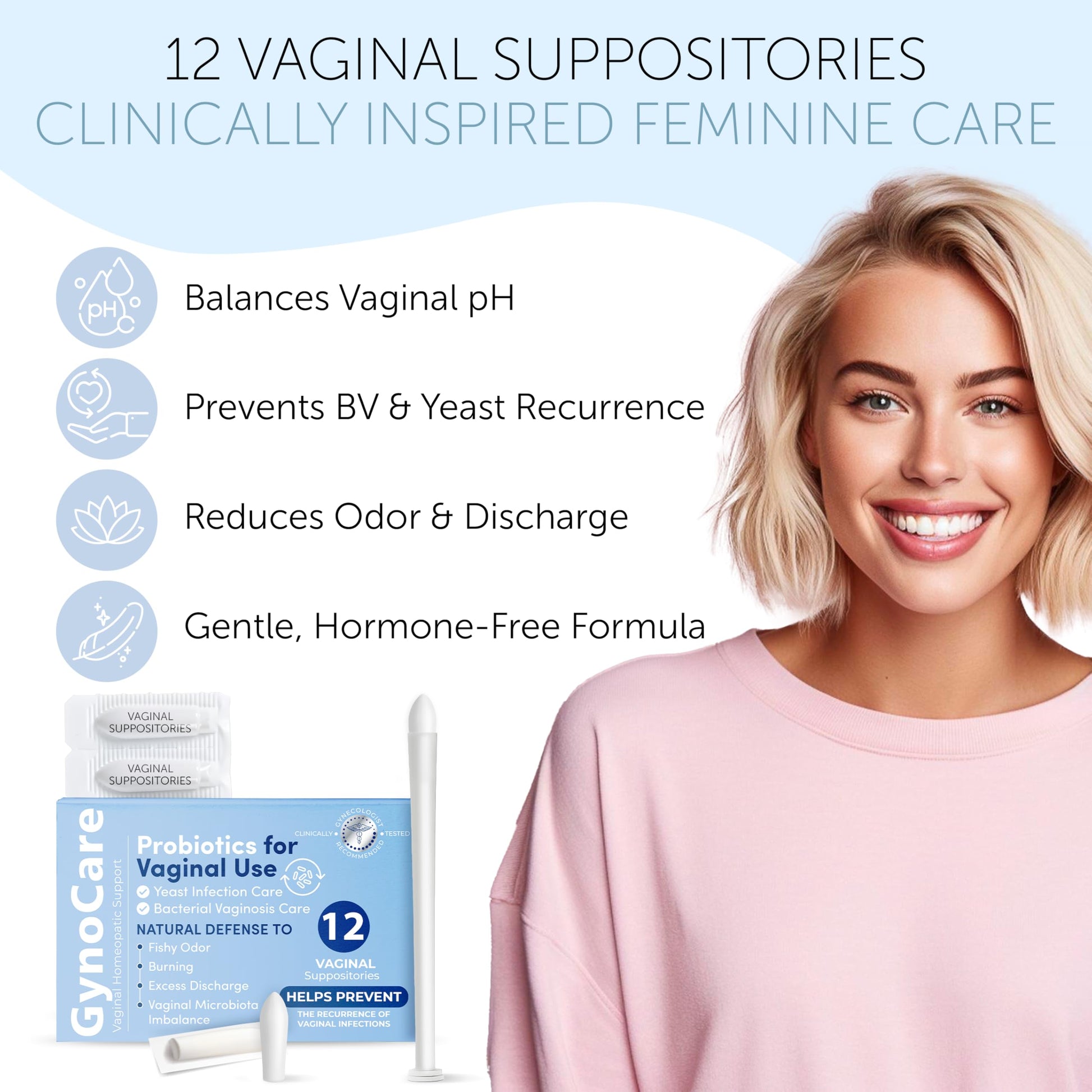 Vaginal Probiotics for Women | Boric Acid For Women | pH Balance for Women | Yeast Infection Care | Natural Defense Against Fishy Odor, Burning and Excess Discharge | 12 Vaginal Suppositories Terramed Just Think Comfort buy supplements canada