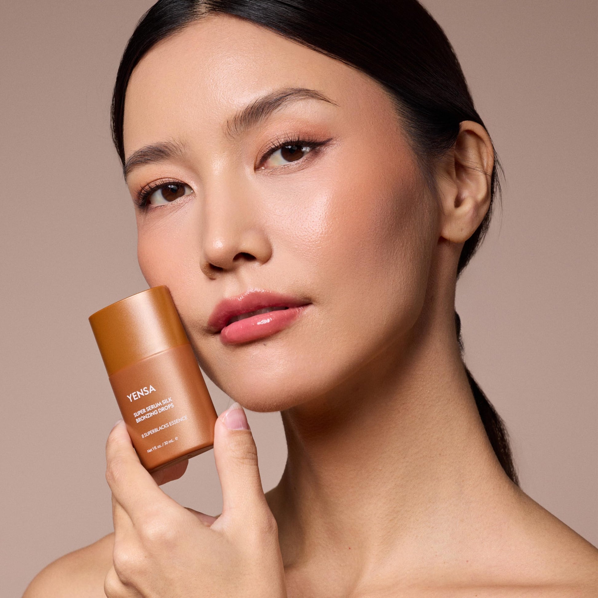 YENSA Super Serum Silk Bronzing Drops for Face - Liquid Bronzer Drops Enriched with Bakuchiol, Ferulic Acid & Super Oils - Hydrates & Nourishes with a Subtle Shimmer Finish - Universal Shade (1 Fl oz) YENSA buy supplements canada