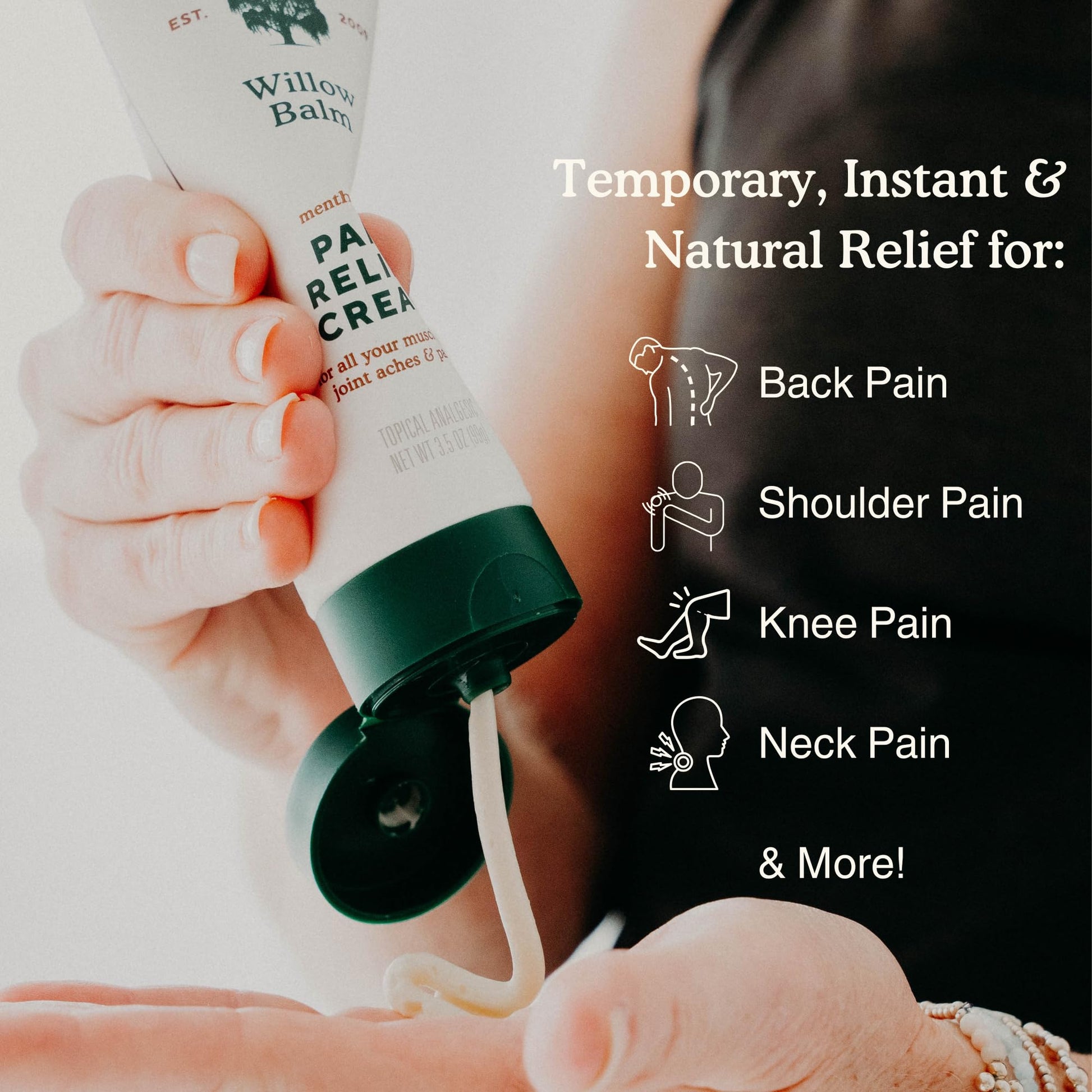 Nature's Willow Willow Balm Natural Pain Relief Cream for Muscles & Joints | Fast-Acting with Willow Bark & Menthol | Free from Artificial Fragrances & Dyes | 1-Pack | 3.5 fl oz Nature's Willow buy supplements canada