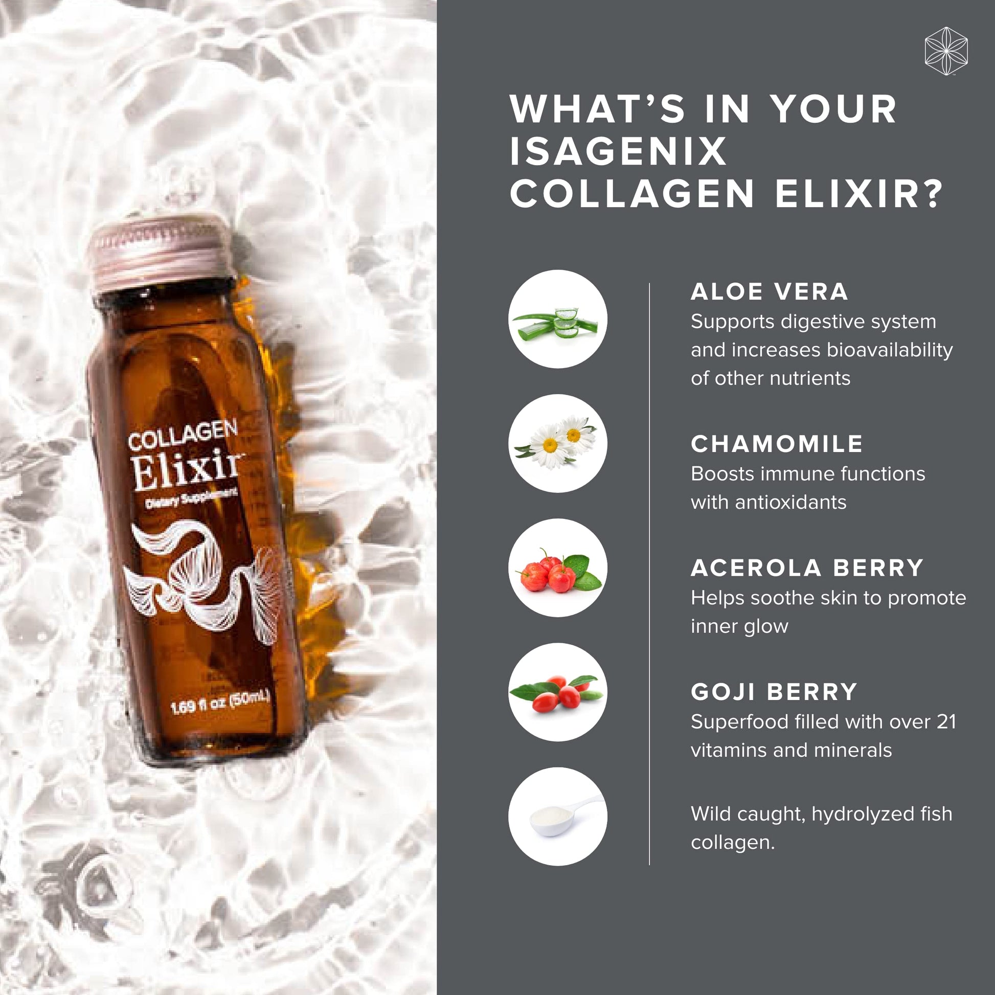 Isagenix Collagen Elixir - Collagen Drink with Marine Collagen Peptides - Liquid Collagen Isagenix buy supplements canada