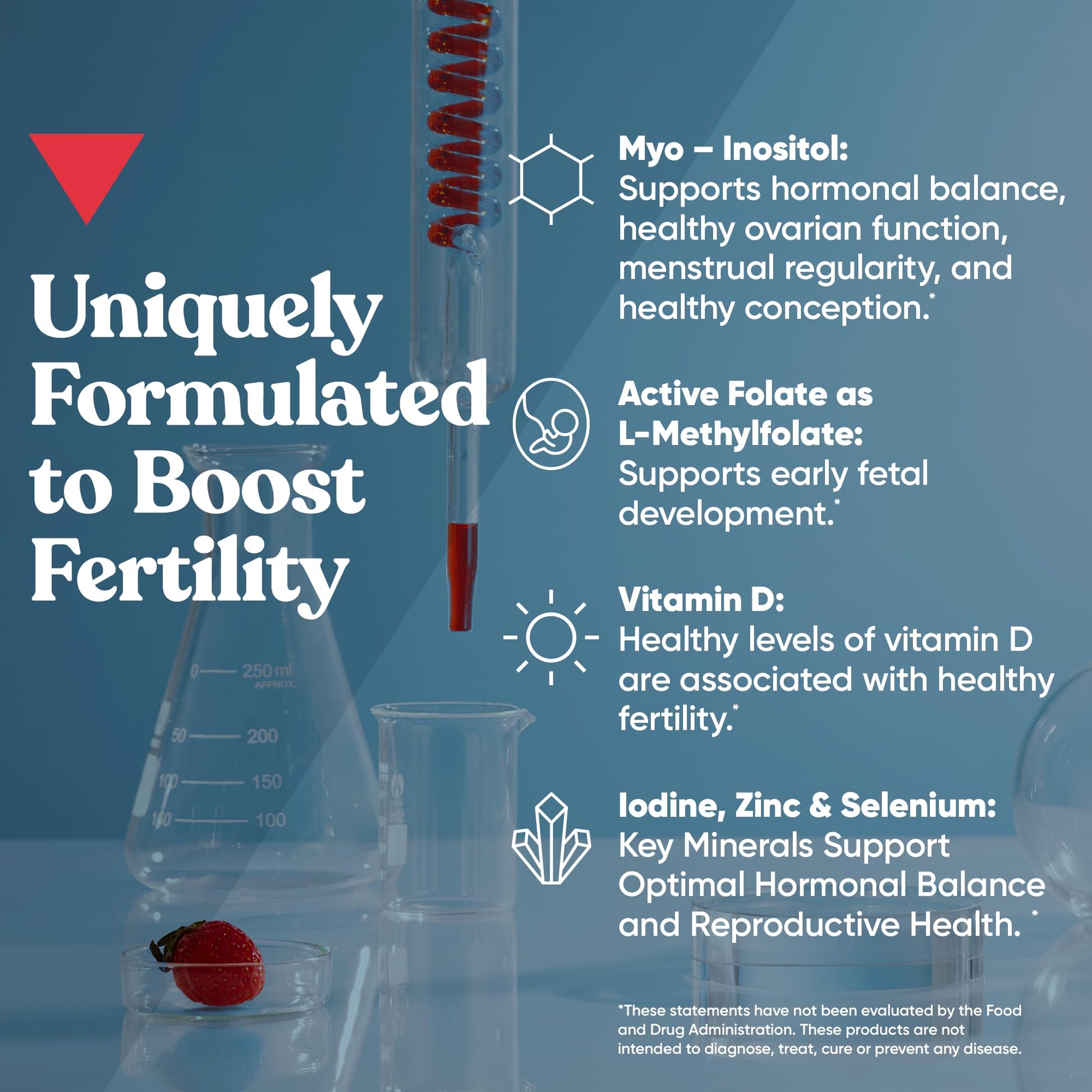 Conception for Her Fertility Gummies - Fertility Supplements for Women with Myo Inositol, Folate & more Essential Nutrients - Delicious Juicy Strawberry Hormone Balance Vitamins, 75 ct Pectin Gummies Eu Natural buy supplements canada