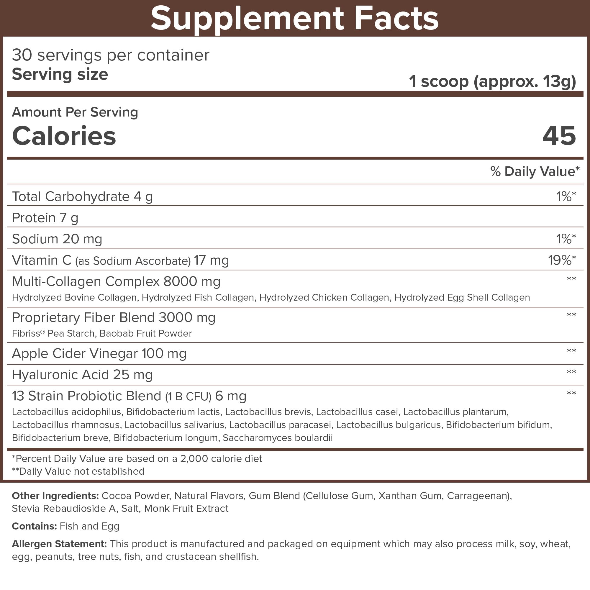 SkinnyFit Super Youth Chocolate Multi-Collagen Peptides + Probiotics, Baobab Fiber SkinnyFit buy supplements canada