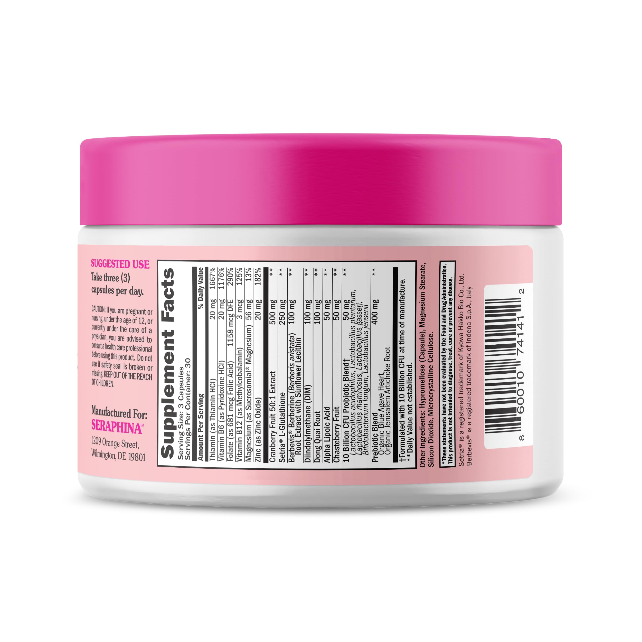 Seraphina 2-in-1 Vaginal Probiotics for Women + Hormone Balance - 90 Capsules for Complete Feminine Seraphina buy supplements canada