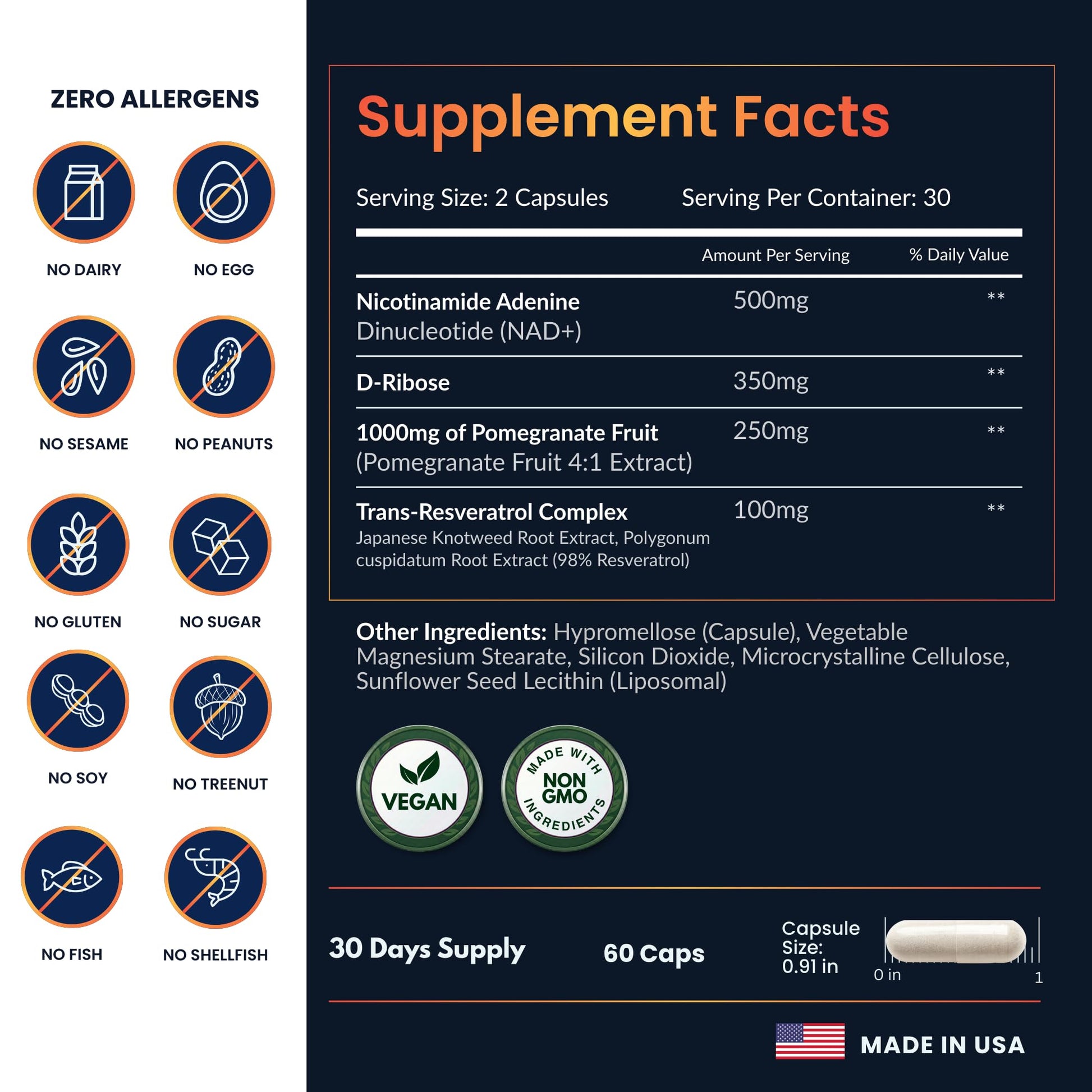 ForestLeaf NAD Resveratrol Capsules, Liposomal NAD Supplement for Women and Men with D-Ribose and Pomegranate, NAD+ for Energy, Focus and Anti-Aging Support, NMN Supplement Alternative (60 Caps) ForestLeaf buy supplements canada