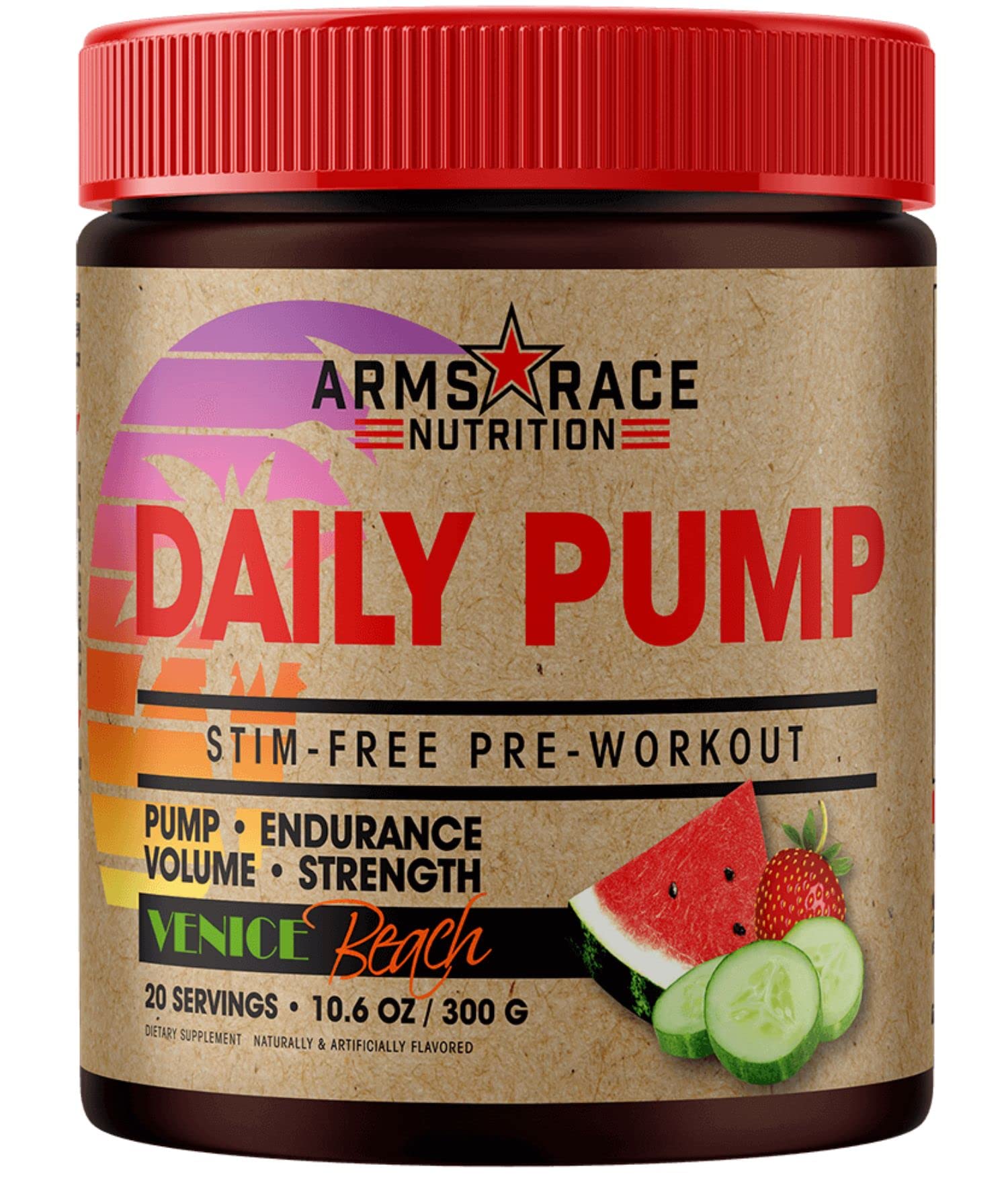 Arms Race Nutrition Daily Pump Stim-Free Pre-Workout - Venice Beach - 10.6 oz. Arms Race Nutrition buy supplements canada