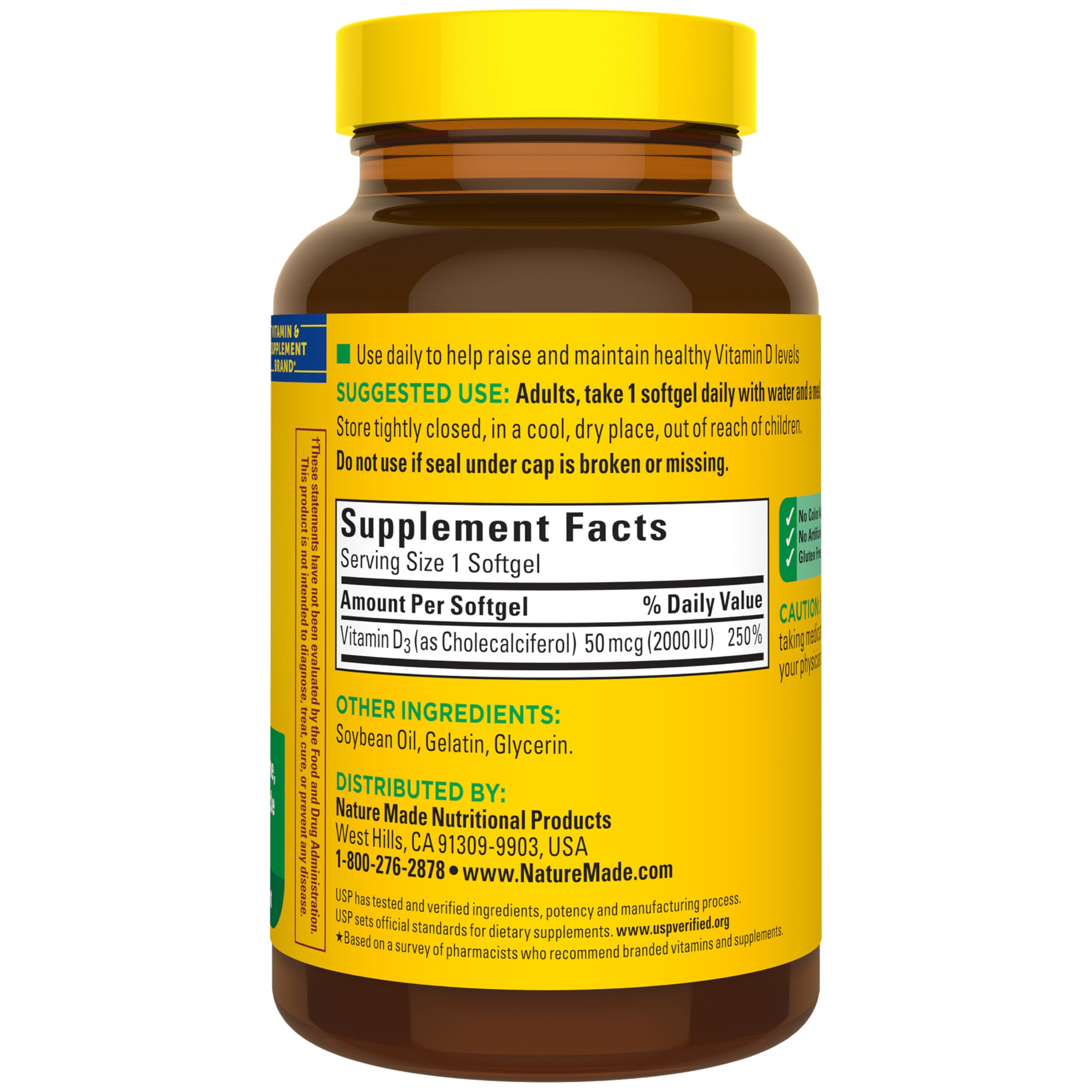 Nature Made Vitamin D3 2000 IU (50 mcg), Vitamin D Supplement for Bone, Teeth, Muscle and Immune Health Support, 250 Softgels, 250 Day Supply Nature Made buy supplements canada