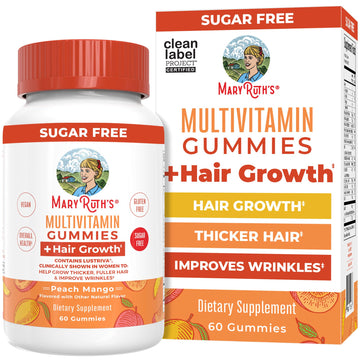 MaryRuth's Multivitamin + Hair Growth Gummies | with Lustriva® | Biotin 10000mcg | B Vitamins | Formulated for Thicker Hair, Wrinkles, Fine Line MARYRUTH'S buy supplements canada