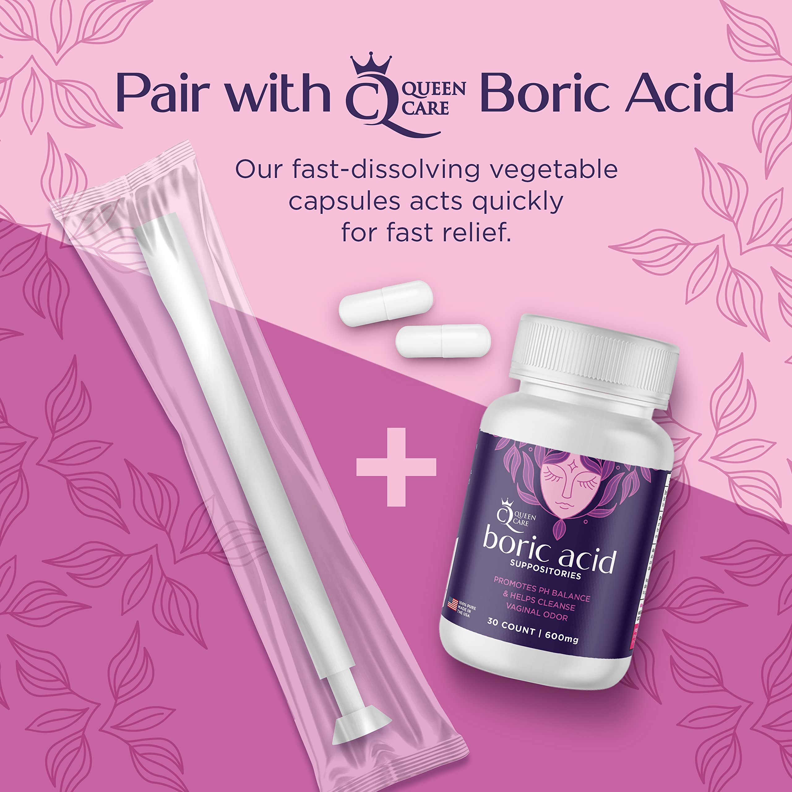 Queen Care - Disposable Suppository Applicator, Boric Acid Applicator, Feminine Care Suppository Applicator Queen Care buy supplements canada
