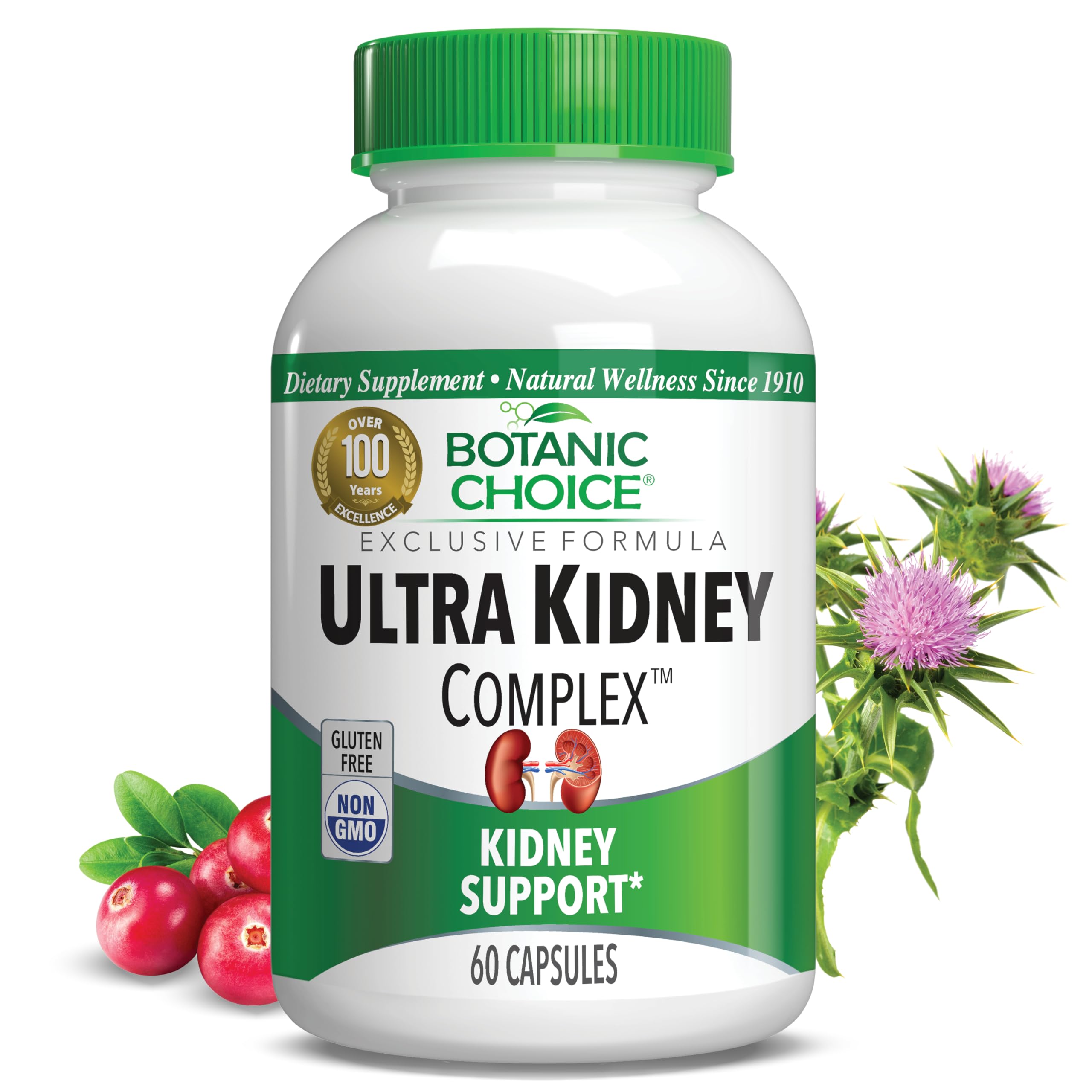 Botanic Choice Ultra Kidney Complex - Optimal Kidney Support with Milk Thistle, Green Tea & More- 60 Capsules Botanic Choice buy supplements canada