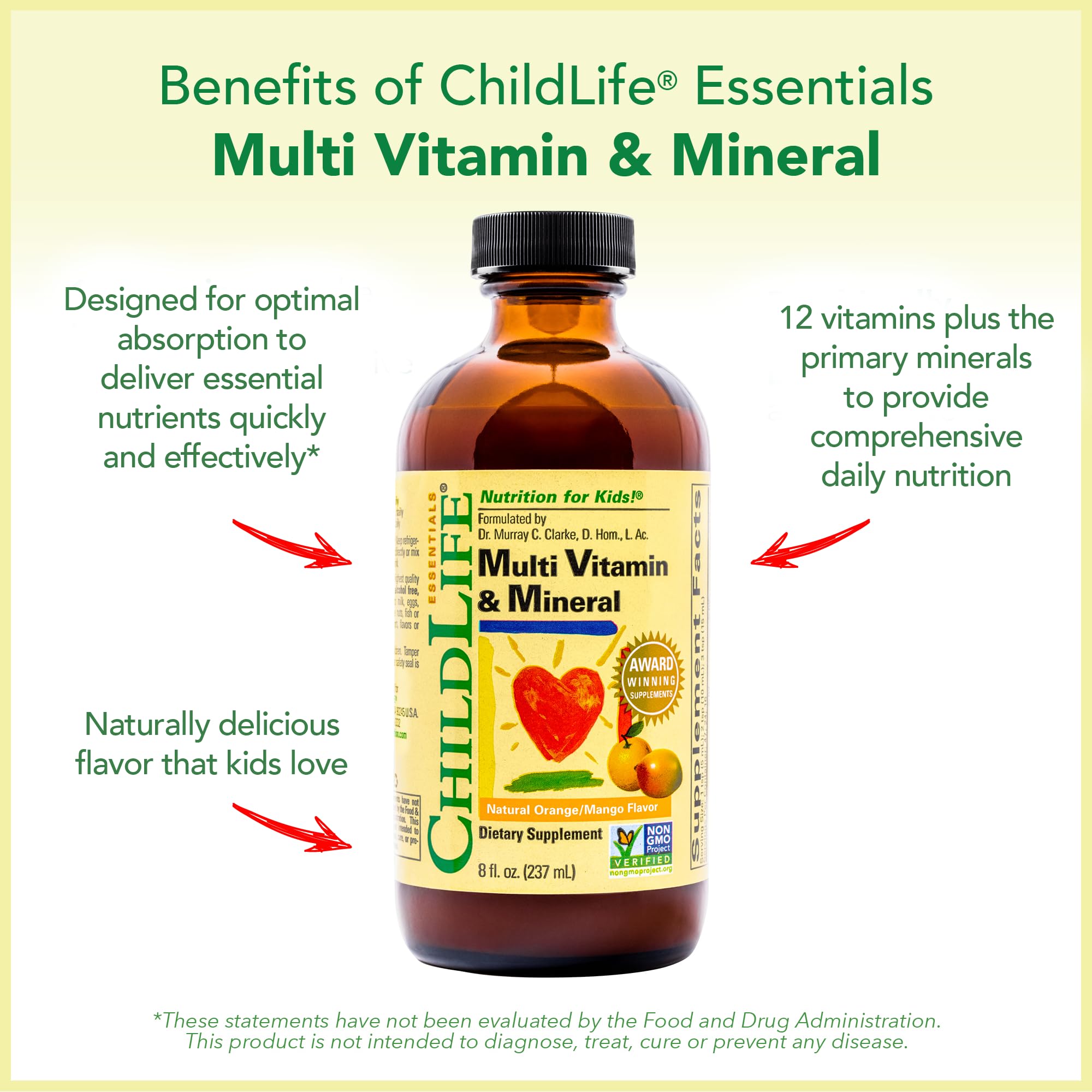 CHILDLIFE ESSENTIALS Kids Multivitamin & Mineral - Kids Vitamins, Liquid Multivitamin for Kids, Toddler Multivitamins, Liquid Vitamins, Baby Multivitamin - Natural Orange & Mango, 8 Fl Oz (Pack of 2) CHILDLIFE ESSENTIALS buy supplements canada