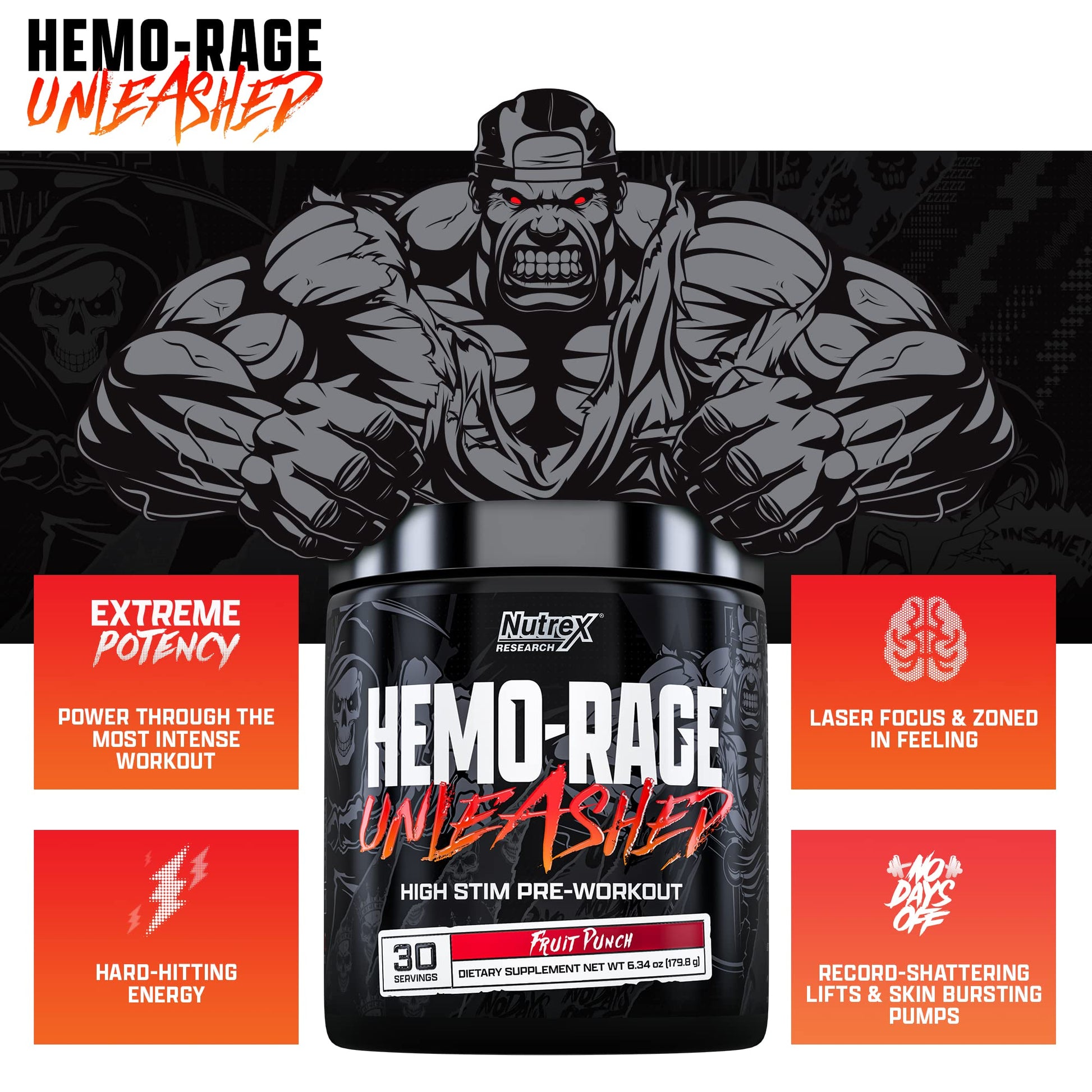 Nutrex Research Hemo-Rage Extreme High Stim Pre Workout Powder | Insane Lasting Energy Nutrex Research buy supplements canada