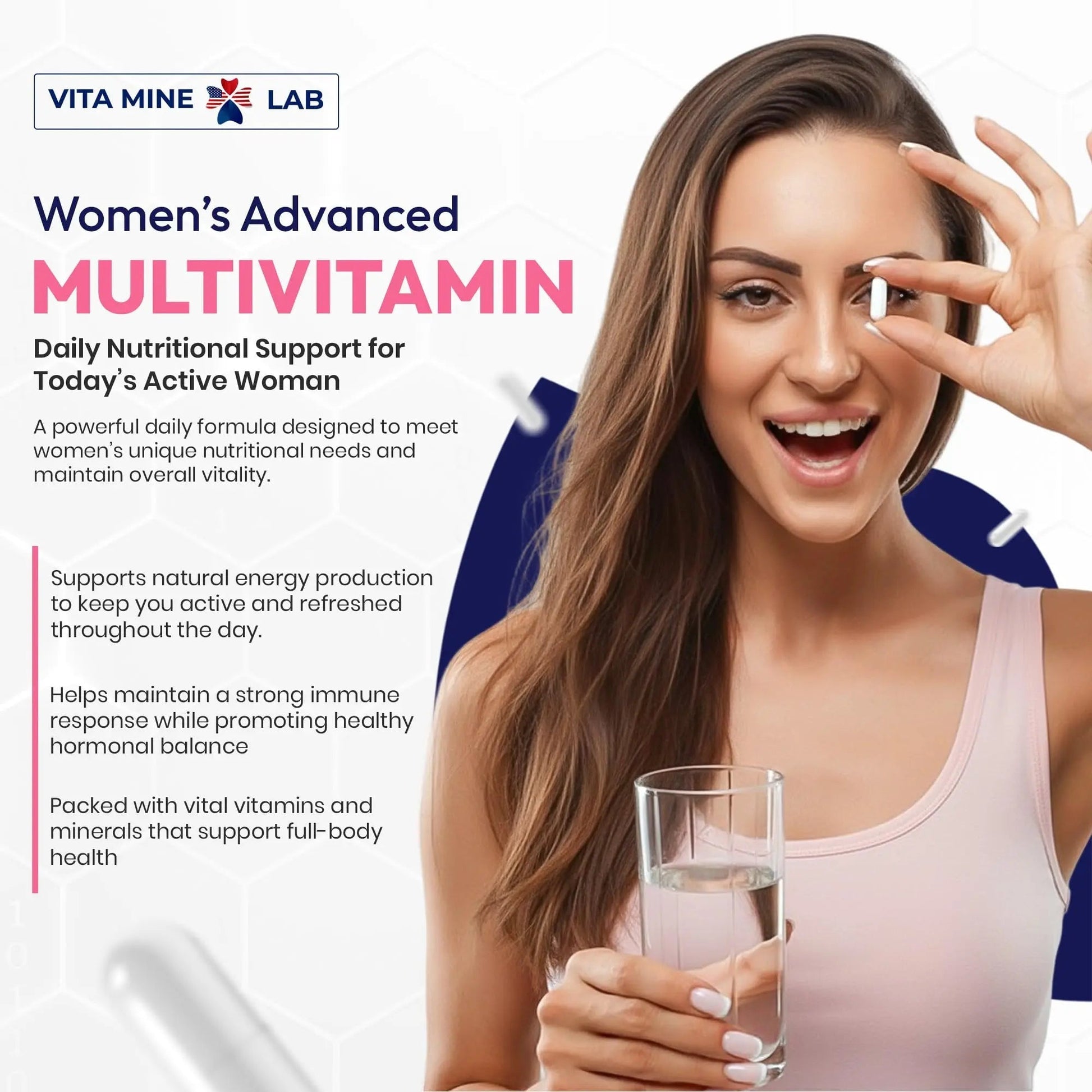 VITA MINE LAB Women's Advanced Multivitamin, Supports Energy, Immune Health & Overall Well-Being, Gluten-Free, Halal VITA MINE LAB buy supplements canada