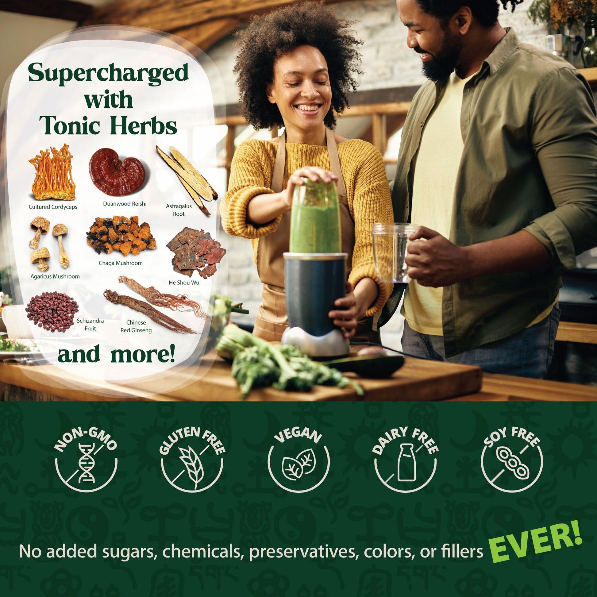 Dragon Herbs Tonic Alchemy Superfood Greens Powder with 91 Ingredients: Tonic Herbs, Ashwagandha, Mushrooms, Probiotics, Super Greens, Seaweeds, Fruits, Vegetables, Spirulina - 30 Servings Dragon Herbs buy supplements canada