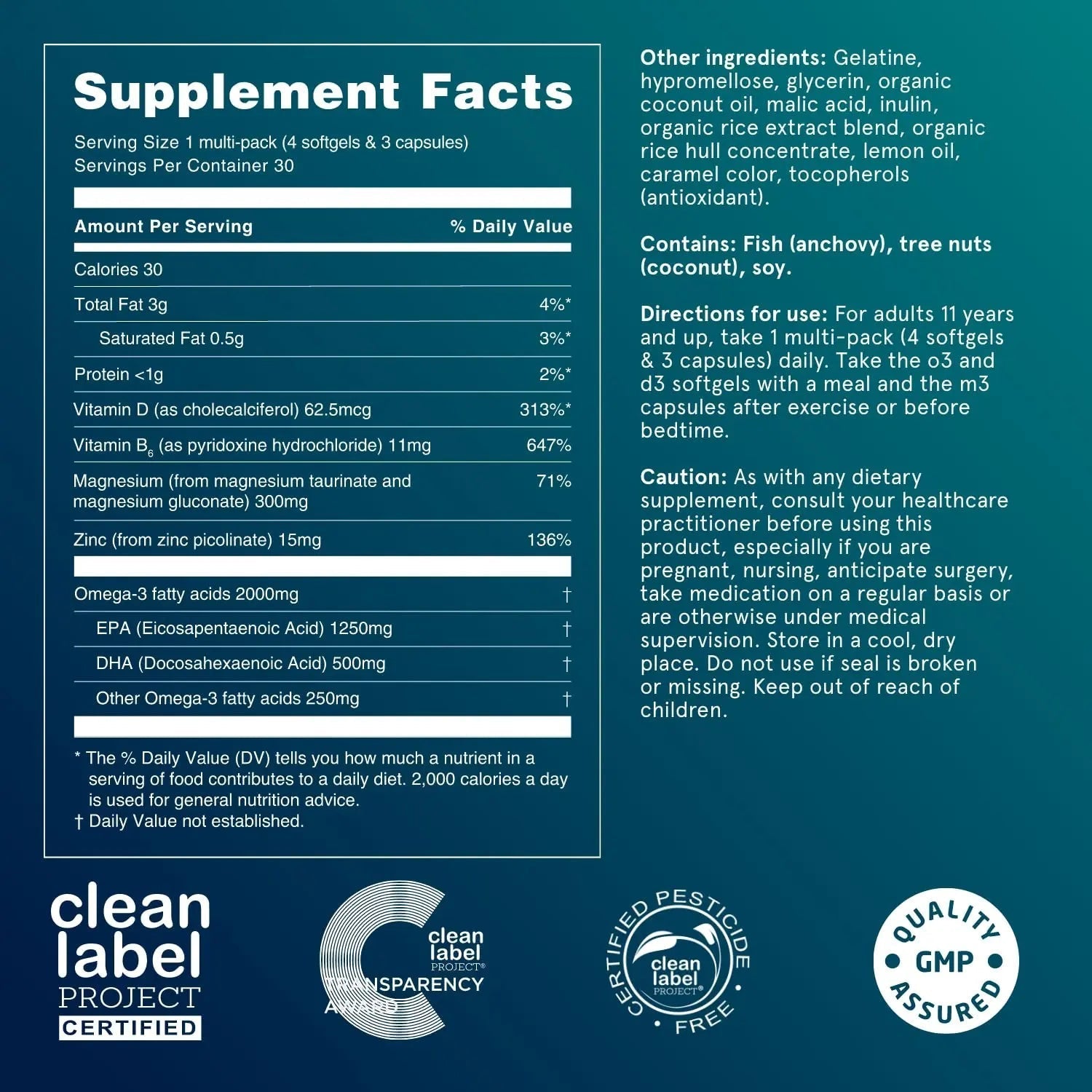 Puori P3 Health Essentials with Magnesium Zinc Complex, Omega 3 Fish Oil & Vitamin D3 Supplements - Men & Womens Daily Multi Puori buy supplements canada