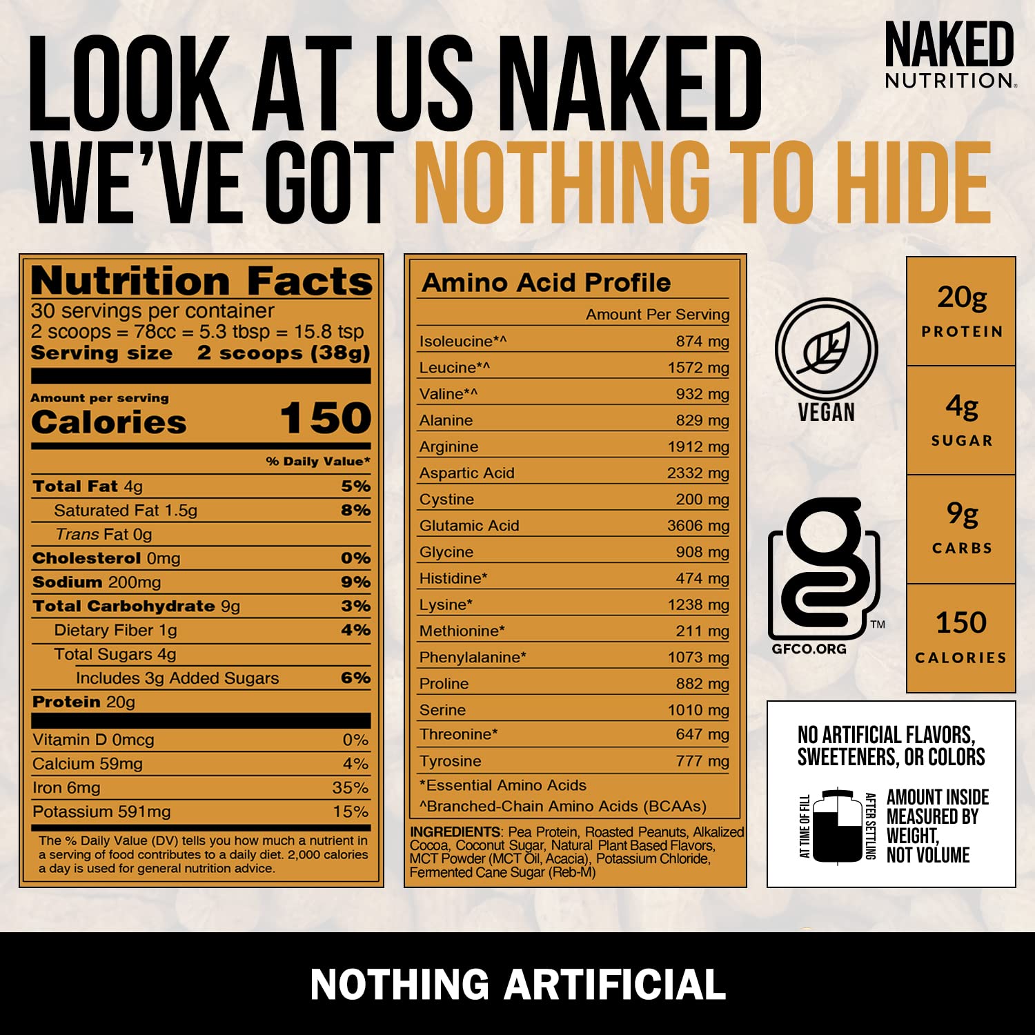 Naked Shake - Chocolate Peanut Butter Protein Powder - Vegan Protein Powder from US NAKED buy supplements canada