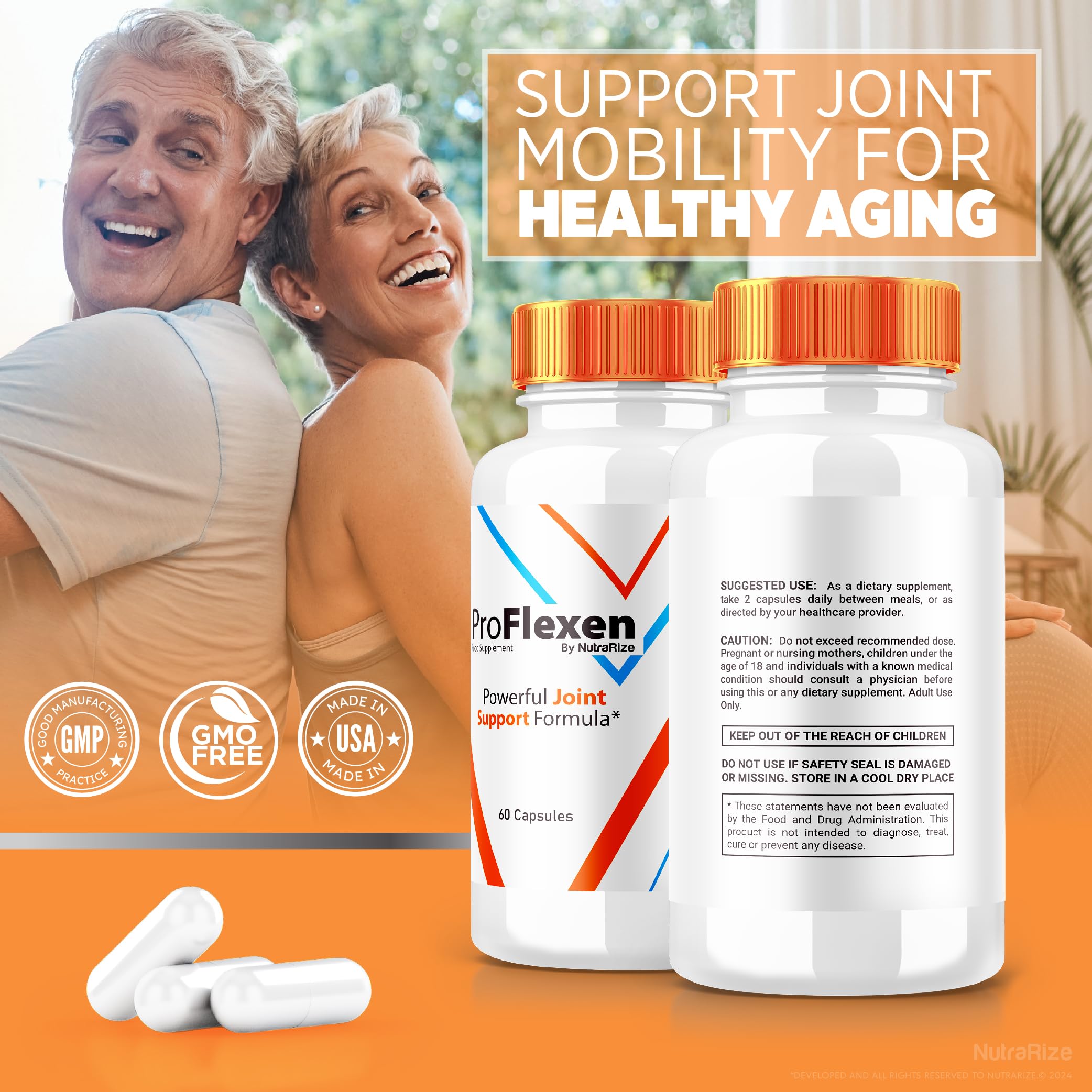 ProFlexen Capsules, ProFlexen Advanced Joint Support Formula, ProFlexen Collagen Support Pills, All Natural Supplement for Healthy and Flexible Joints, Official Pro Flexen Joint Reviews (60 Capsules) NutraRize buy supplements canada