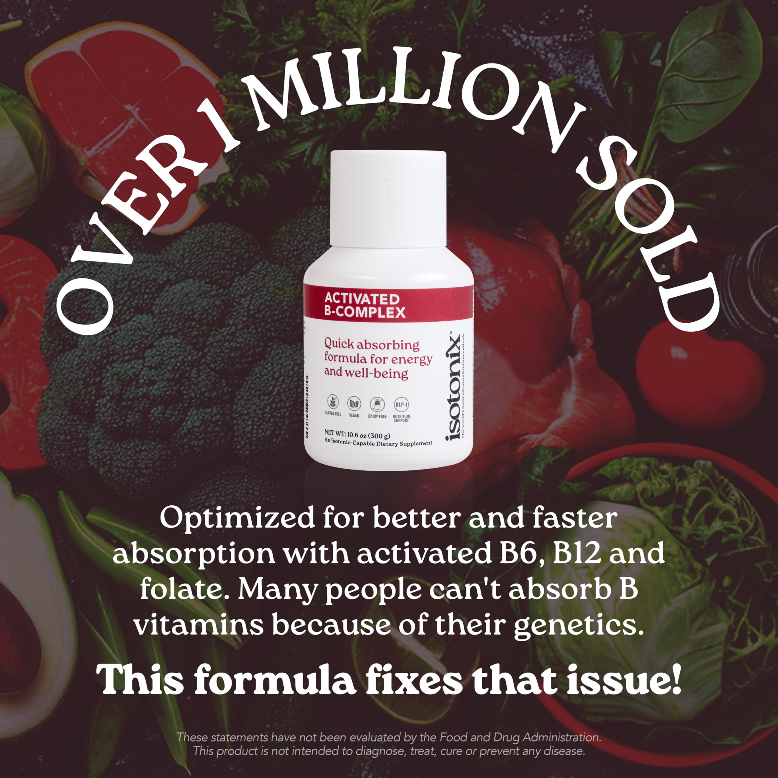 Isotonix Activated B Complex – Vegan B Vitamin Supplement for Energy, Stress Relief, and Nervous System Health – Isotonic Drinkable Formula – 90 Servings Isotonix buy supplements canada