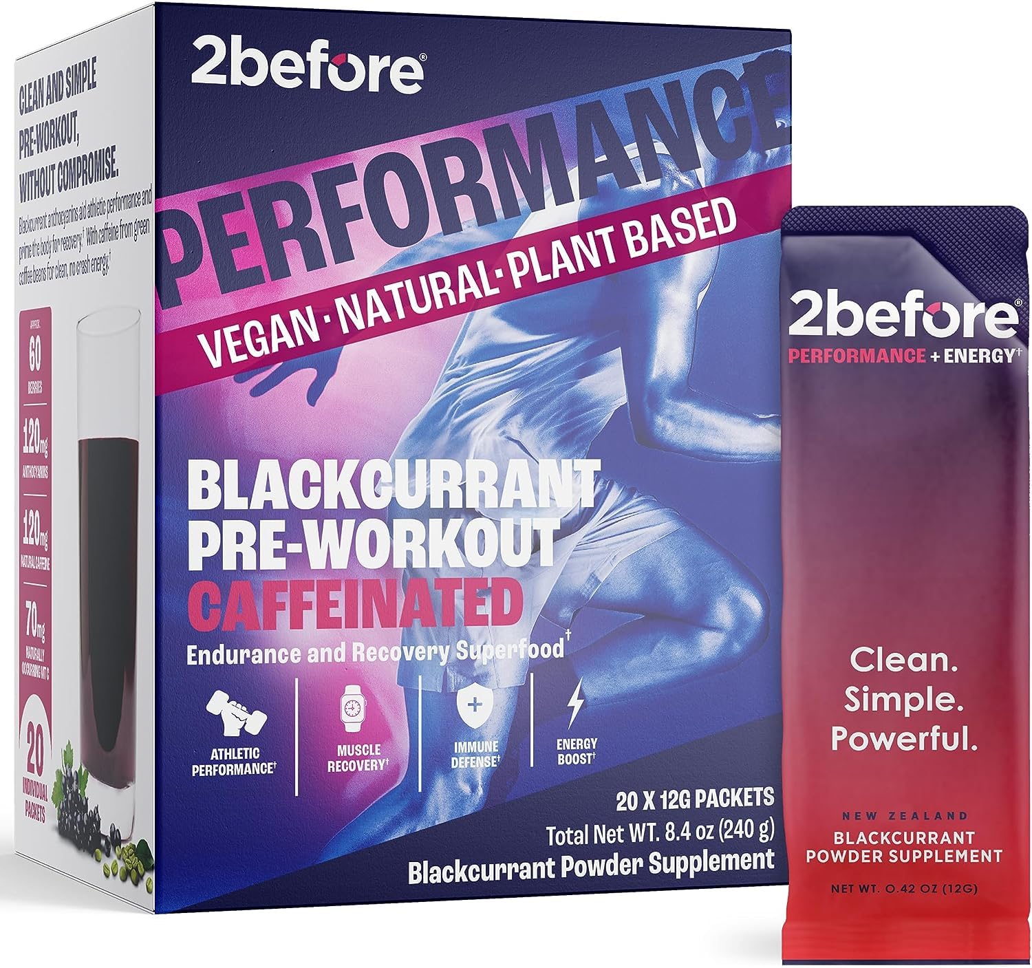 2before All Natural Vegan Pre Workout, with 120mg Caffeine I Clean Energy, Endurance 2before buy supplements canada