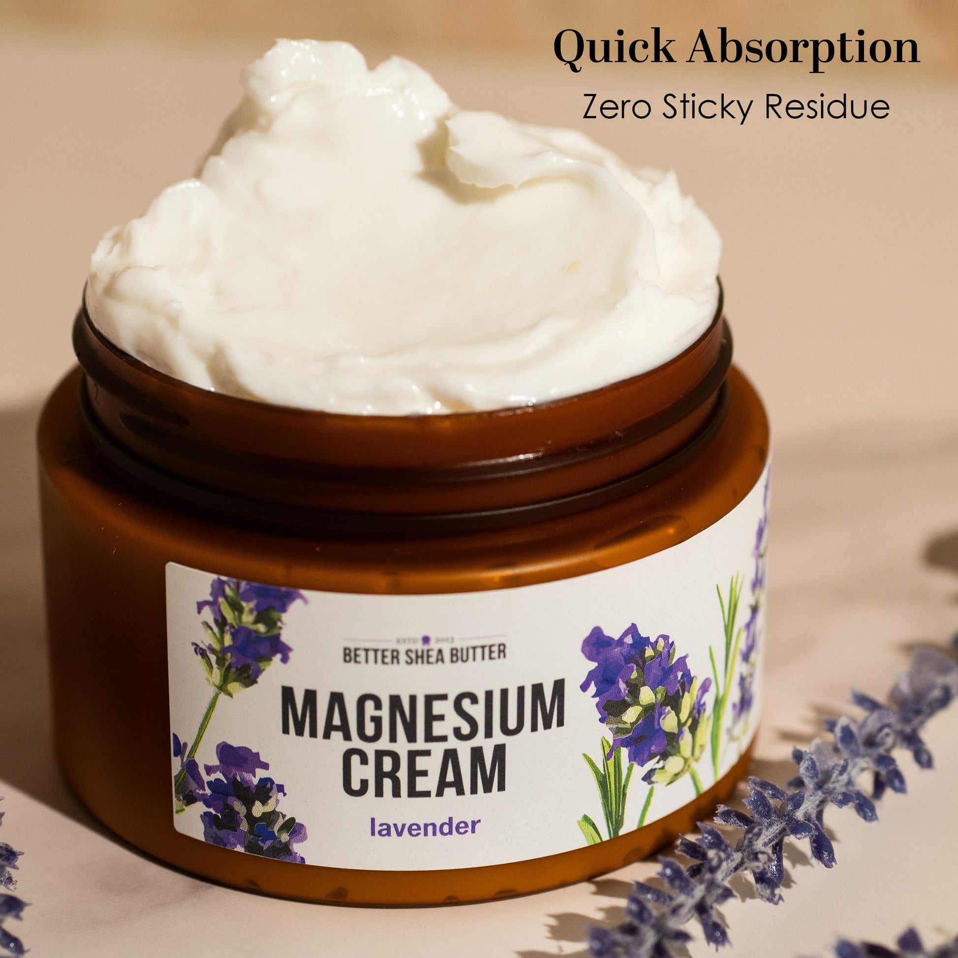 Better Shea Butter Magnesium Cream | Lavender | Relieves Leg Cramps and Muscle Tension | Night Lotion for Pregnancy, Kids and Baby | Handcrafted with Organic Ingredients Better Shea Butter buy supplements canada