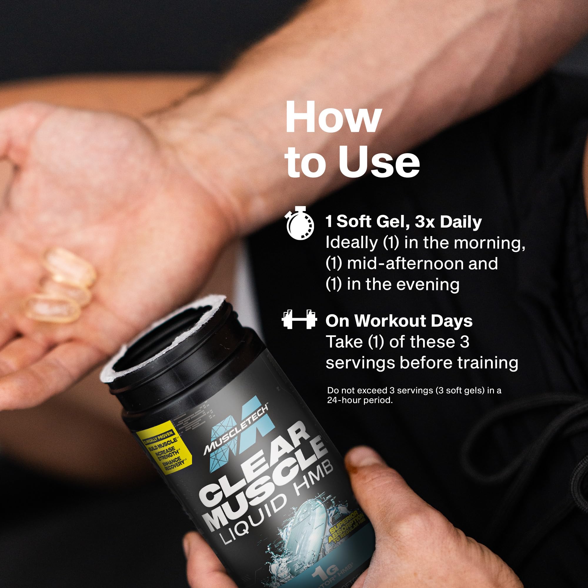 Muscletech HMB Supplements 1000mg, Clear Muscle (42 Liquid Softgels) - Highest Grade HMB for Lean Muscle & Recovery-HMB Free Acid Muscle Supplement-Help Decrease MuscleTech buy supplements canada