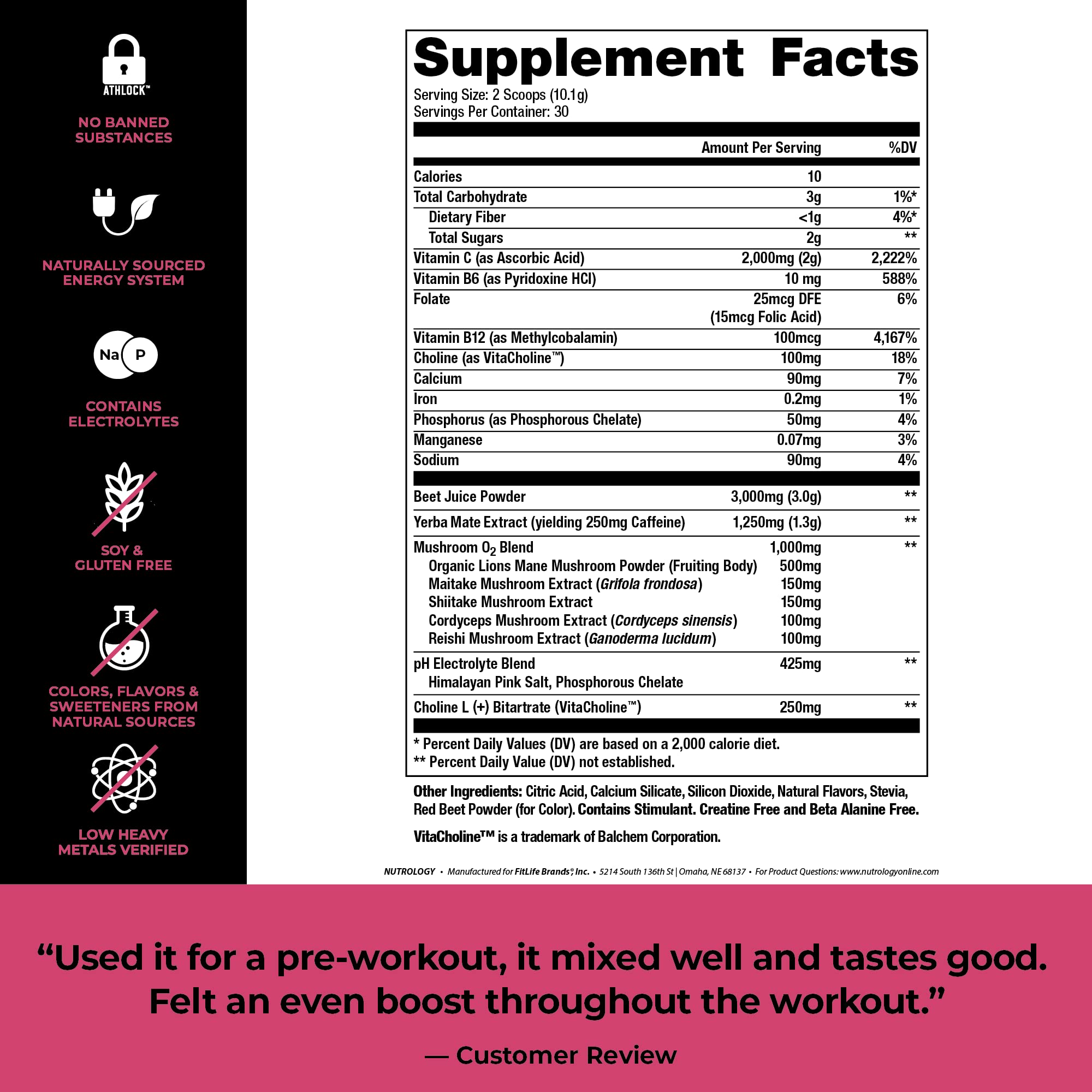 Nutrology Beet Natural O2, Pre Workout Powder, Energy, Endurance; Nitric Oxide Booster Nutrology buy supplements canada